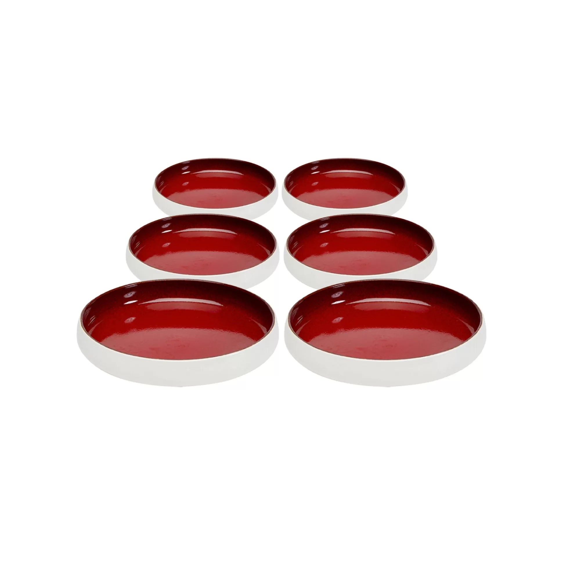 Assiettes Creuses Colorino Rouges 21cm Set De 6 ^KARE Design Online