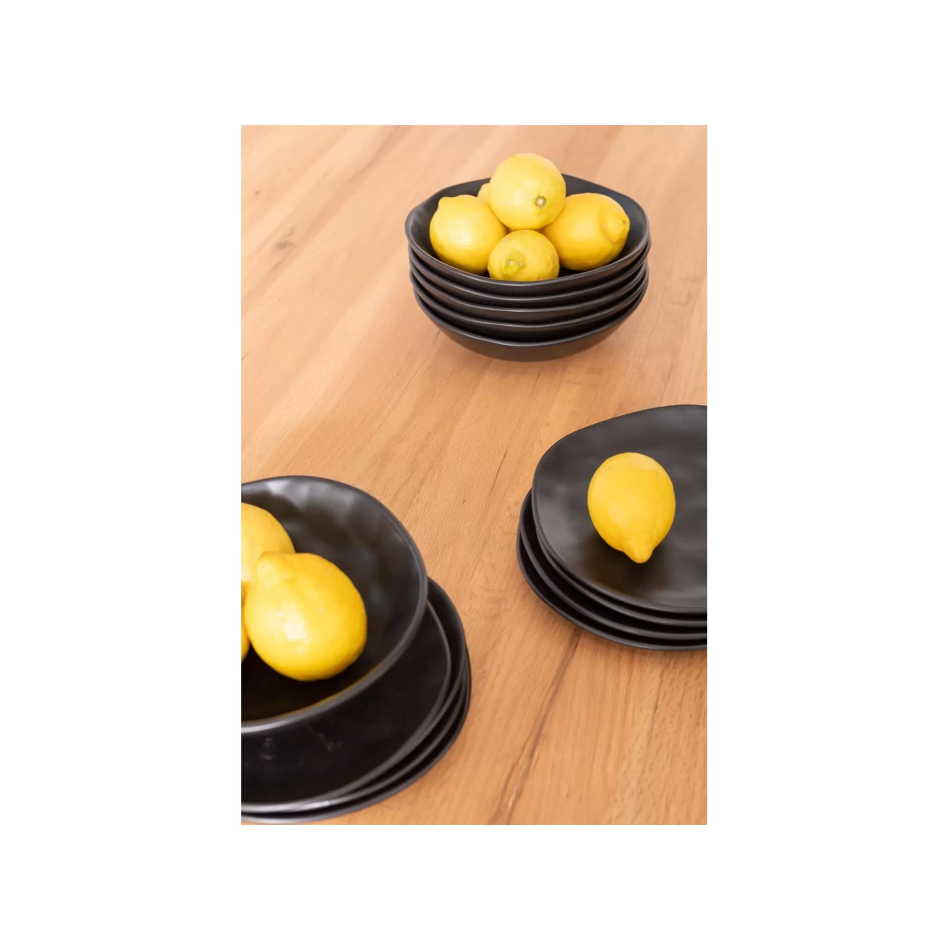 Assiettes Creuses Organic Noires 20cm Set De 4 ^KARE Design Cheap