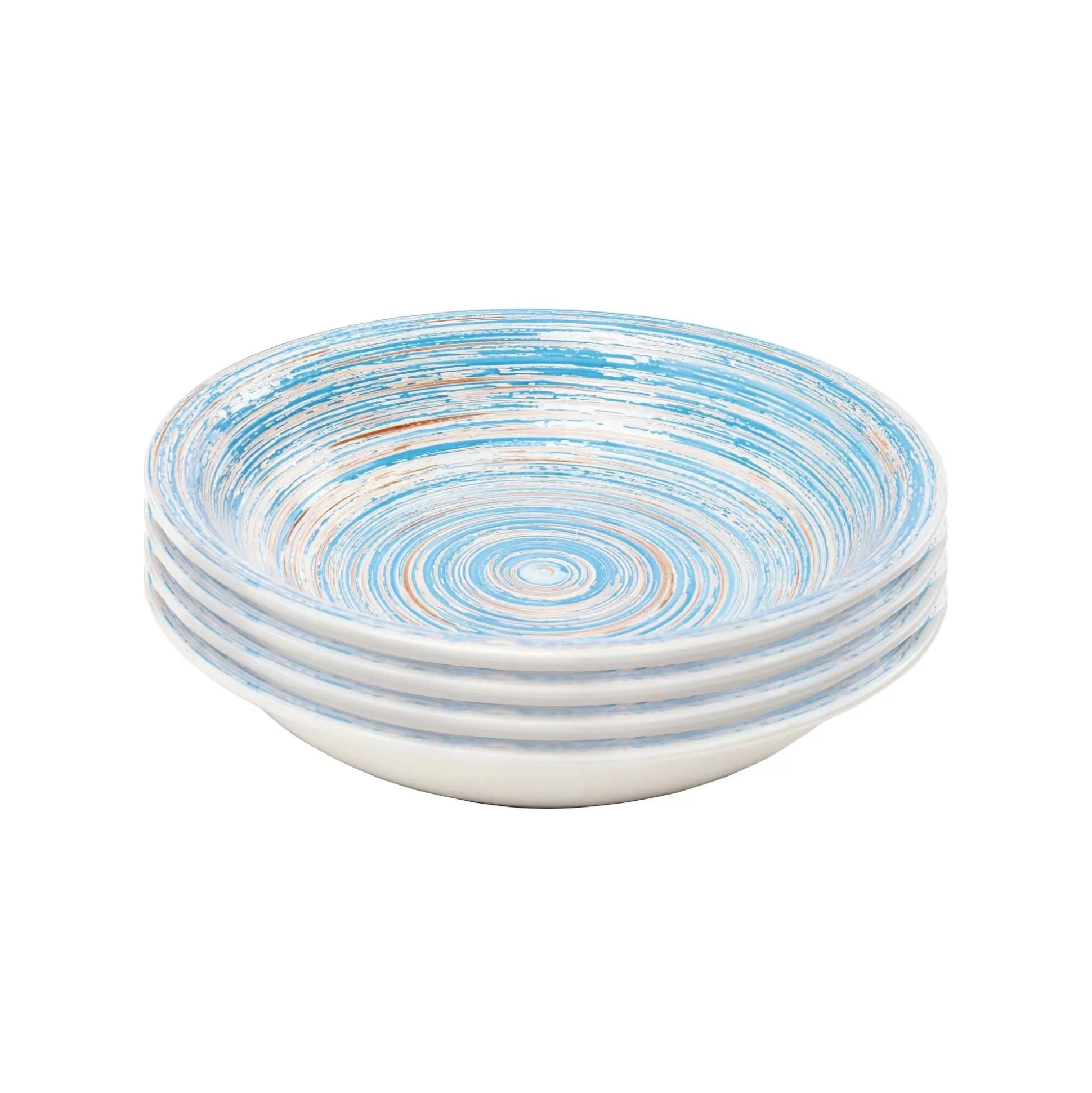 Assiettes Creuses Swirl Blue 21cm Set De 4 ^KARE Design Best Sale