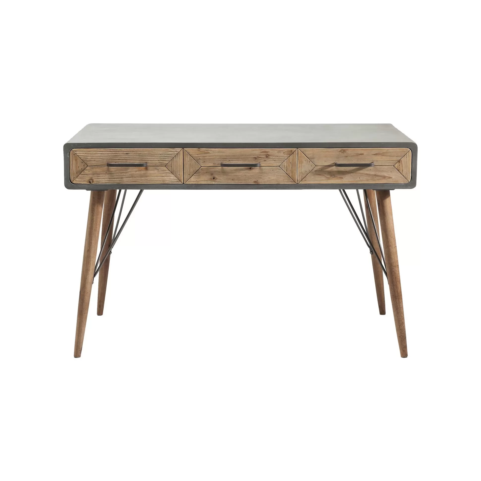 Bureau En Bois X Factory 3 Tiroirs 120x60cm ^KARE Design Shop