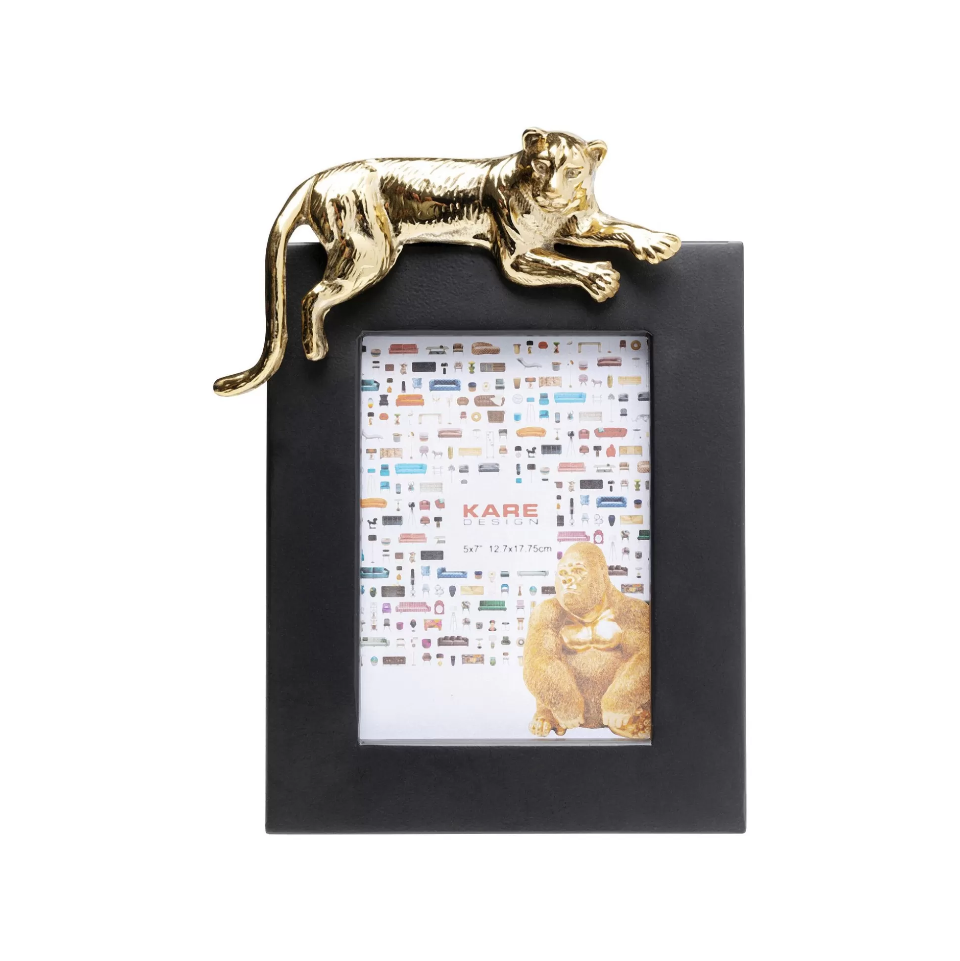 Cadre Photo Tigre 24x29cm Noir Et Doré ^KARE Design Sale