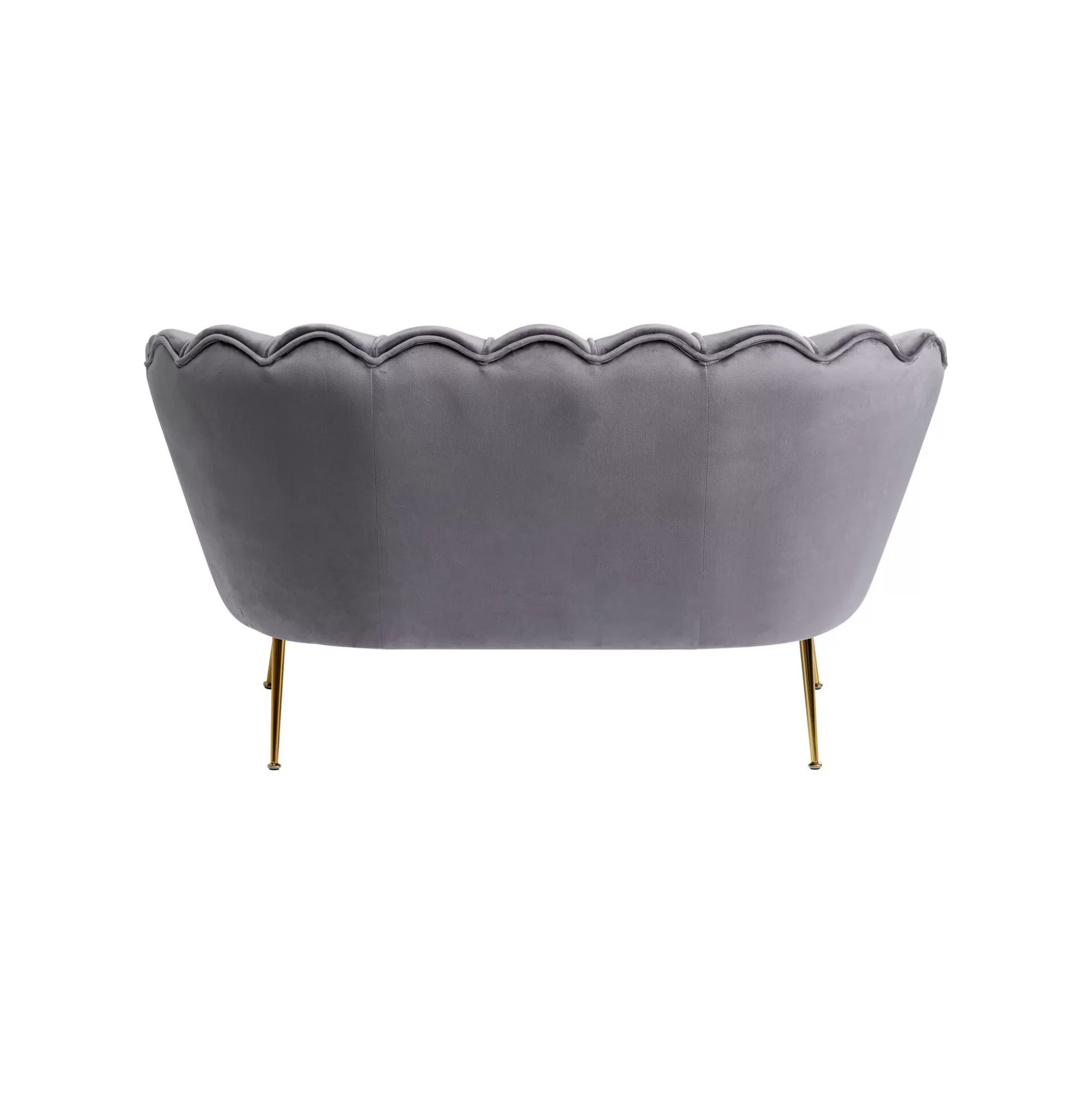 Canapé Water Lily 2 Places Velours Gris Et Acier Doré ^KARE Design Best