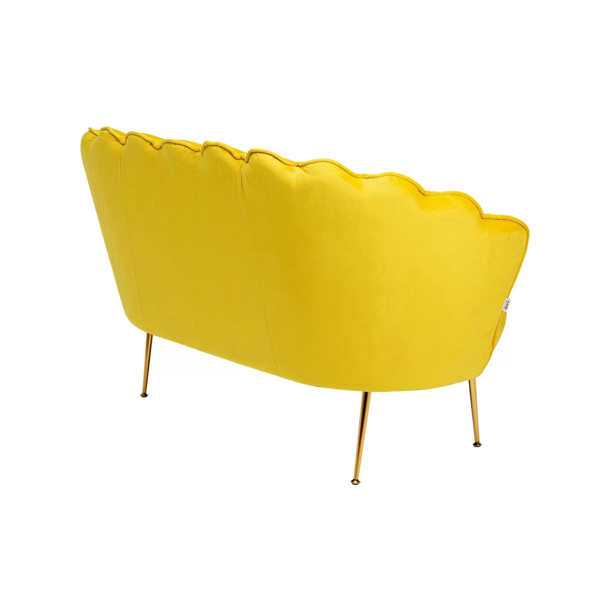 Canapé Water Lily 2 Places Velours Jaune Et Acier Doré ^KARE Design Best