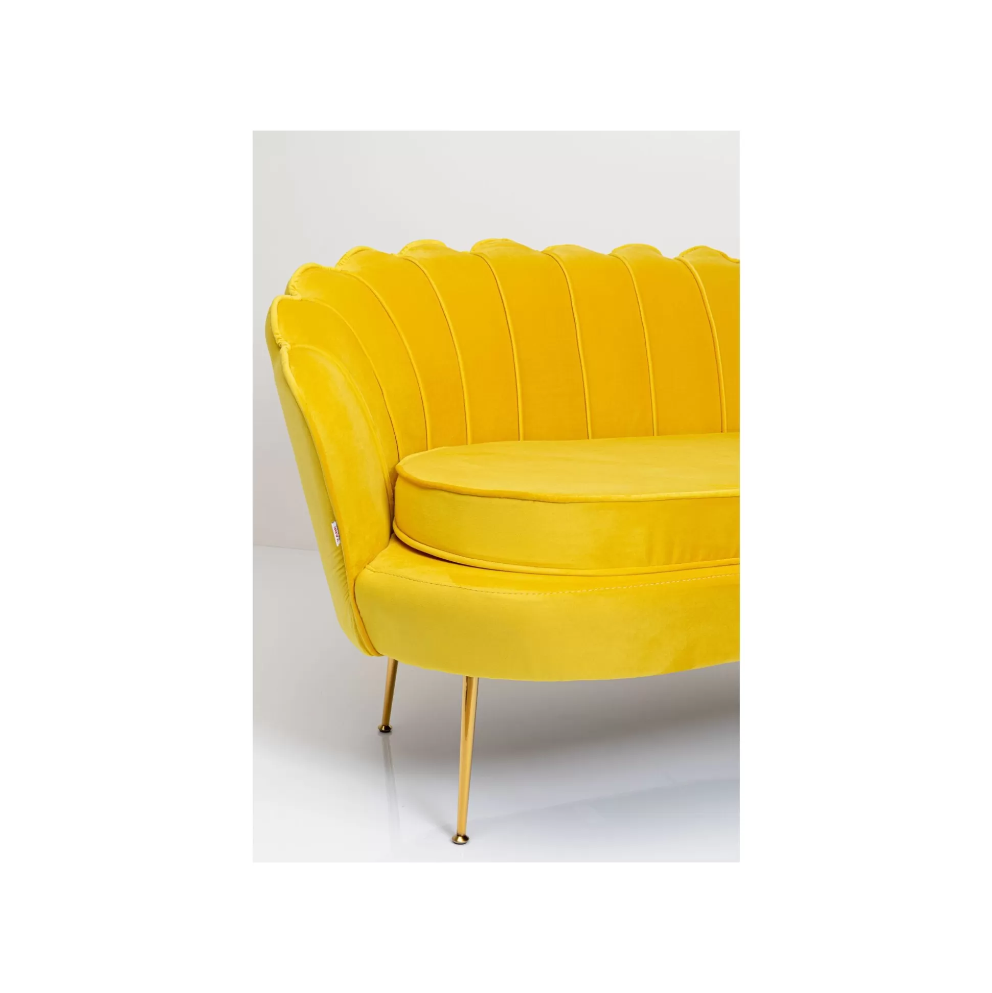 Canapé Water Lily 2 Places Velours Jaune Et Acier Doré ^KARE Design Best
