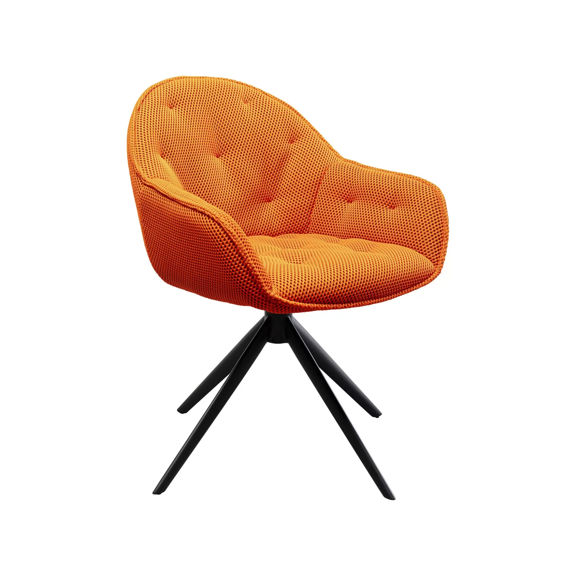 Chaise Avec Accoudoirs Pivotante Carlito Mesh Orange ^KARE Design Flash Sale