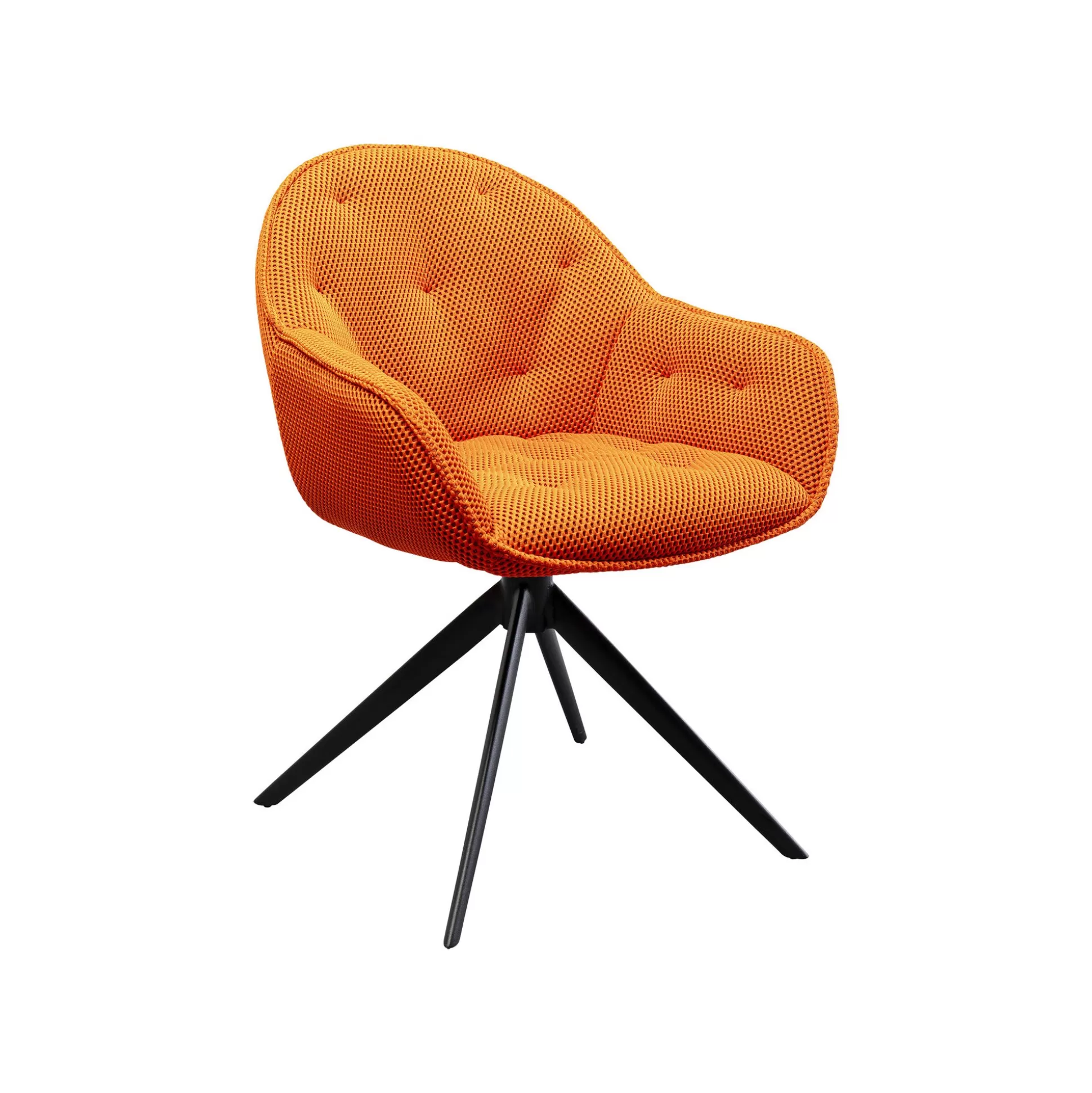 Chaise Avec Accoudoirs Pivotante Carlito Mesh Orange ^KARE Design Flash Sale