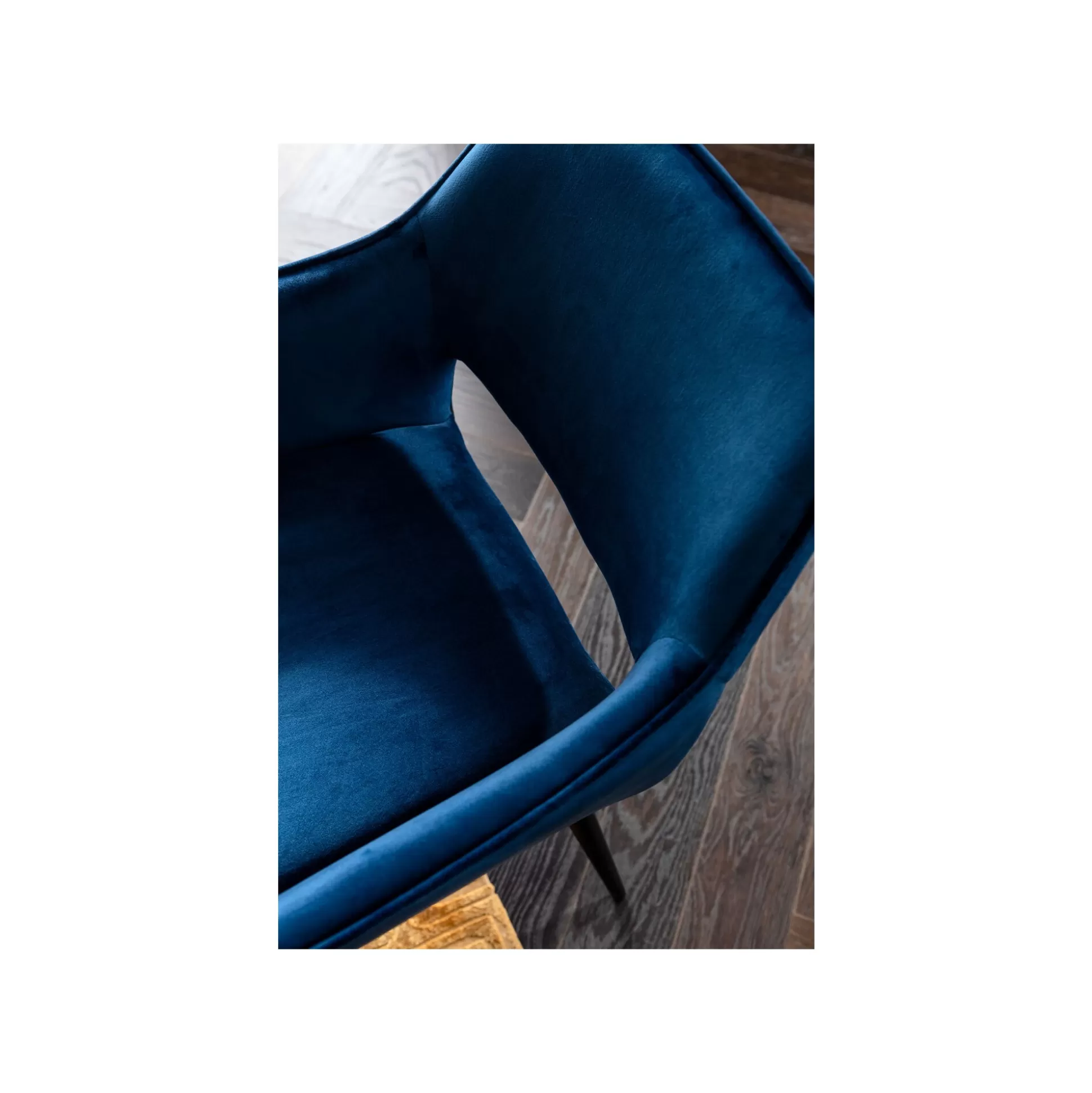 Chaise Avec Accoudoirs San Francisco Velours Bleu Pétrole ^KARE Design Sale