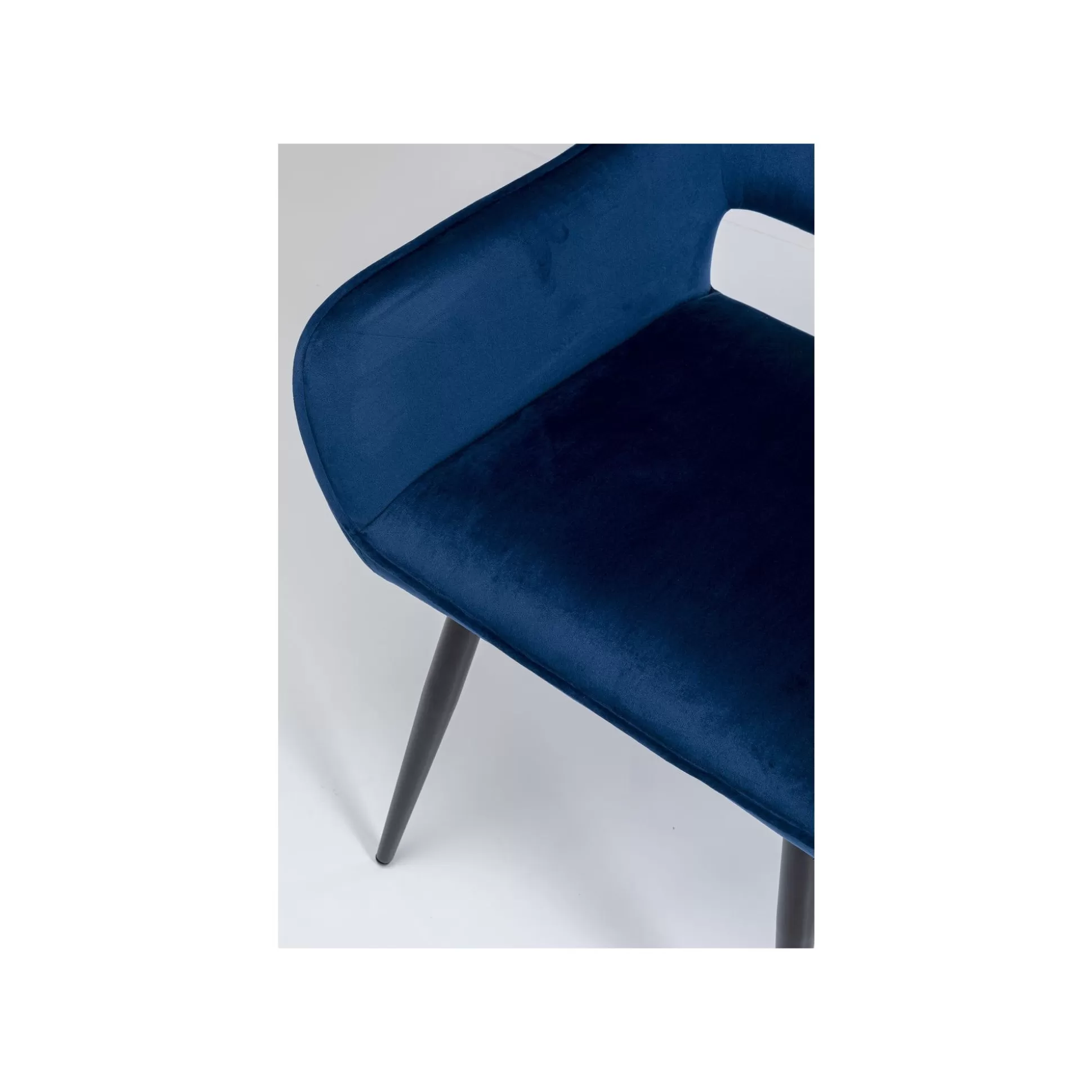 Chaise Avec Accoudoirs San Francisco Velours Bleu Pétrole ^KARE Design Sale
