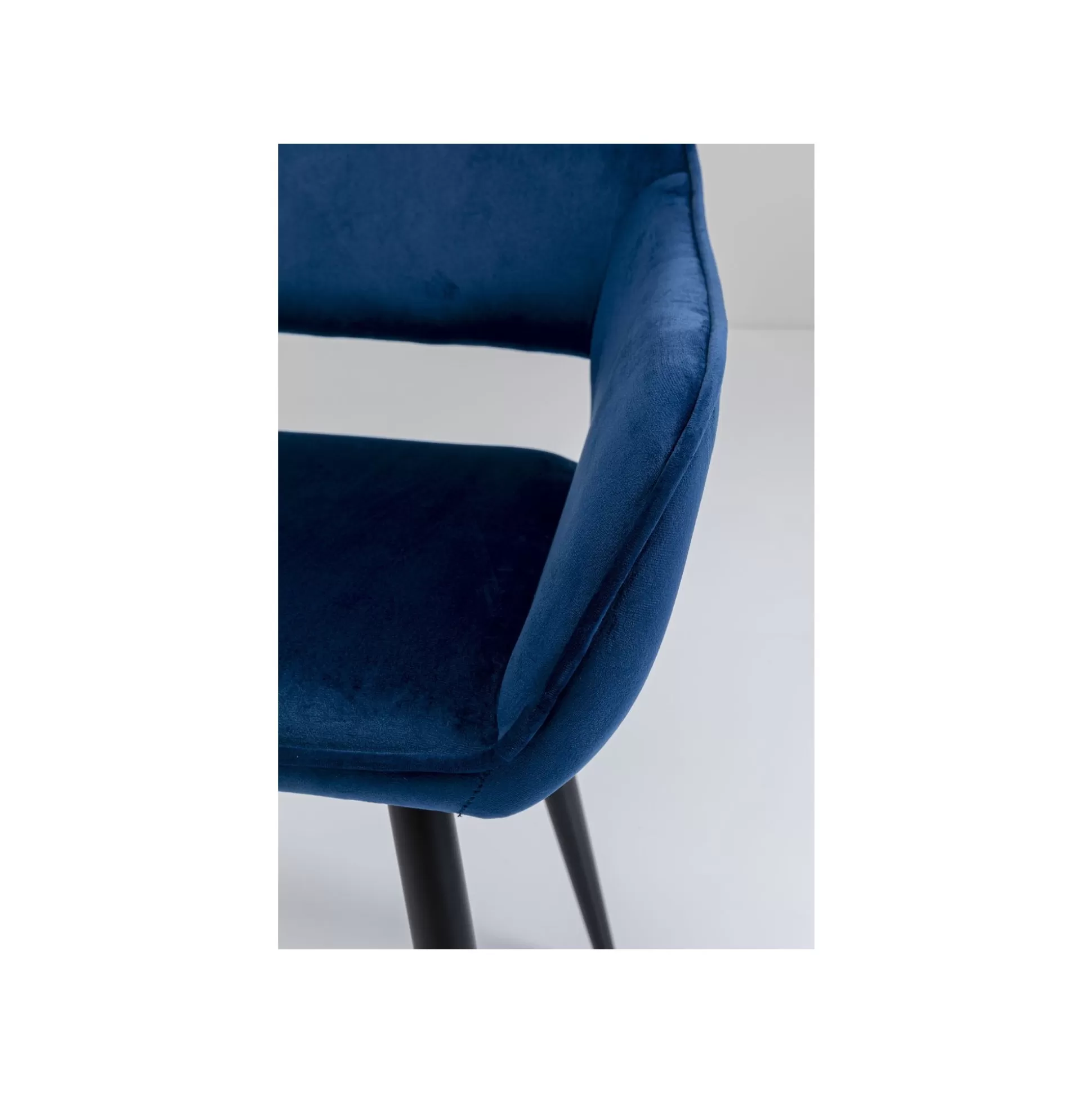 Chaise Avec Accoudoirs San Francisco Velours Bleu Pétrole ^KARE Design Sale