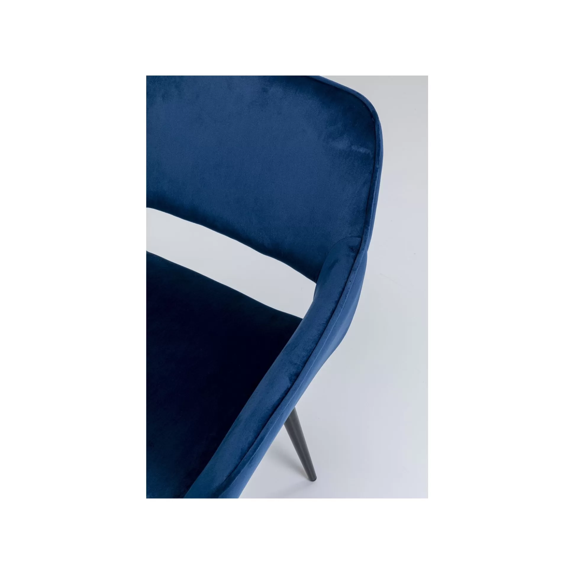 Chaise Avec Accoudoirs San Francisco Velours Bleu Pétrole ^KARE Design Sale