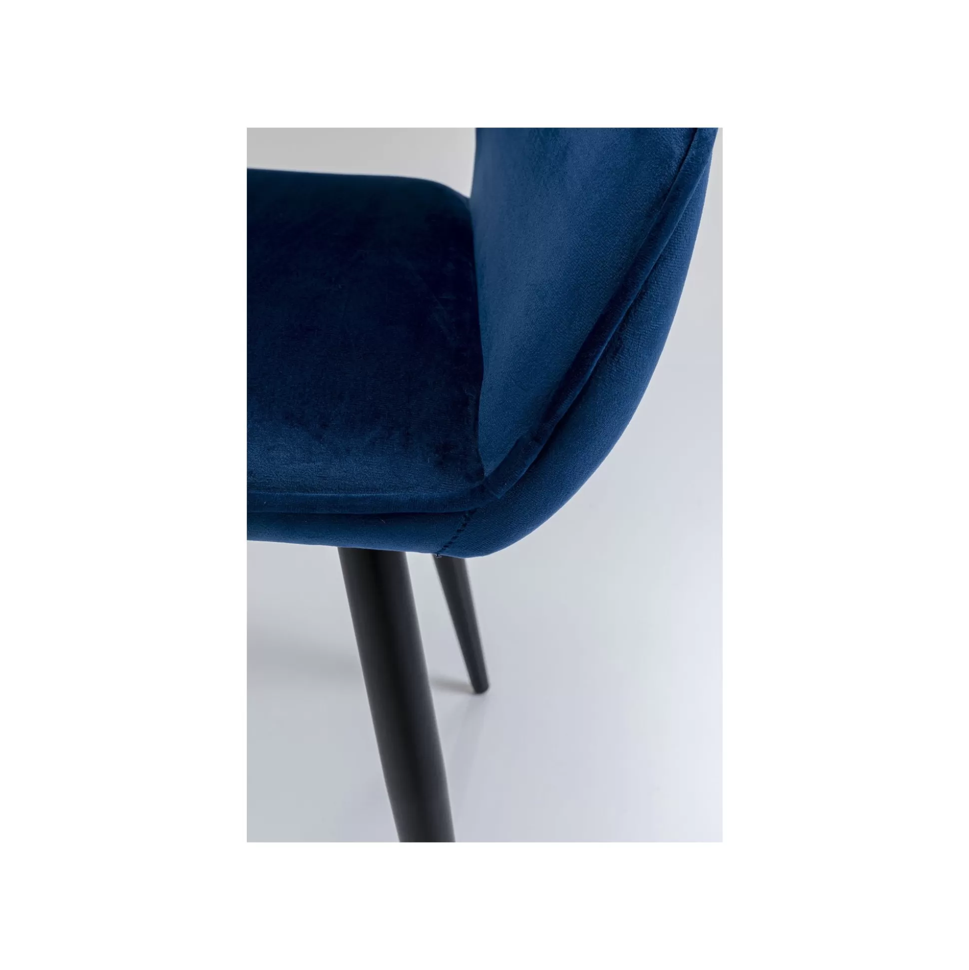 Chaise Avec Accoudoirs San Francisco Velours Bleu Pétrole ^KARE Design Sale