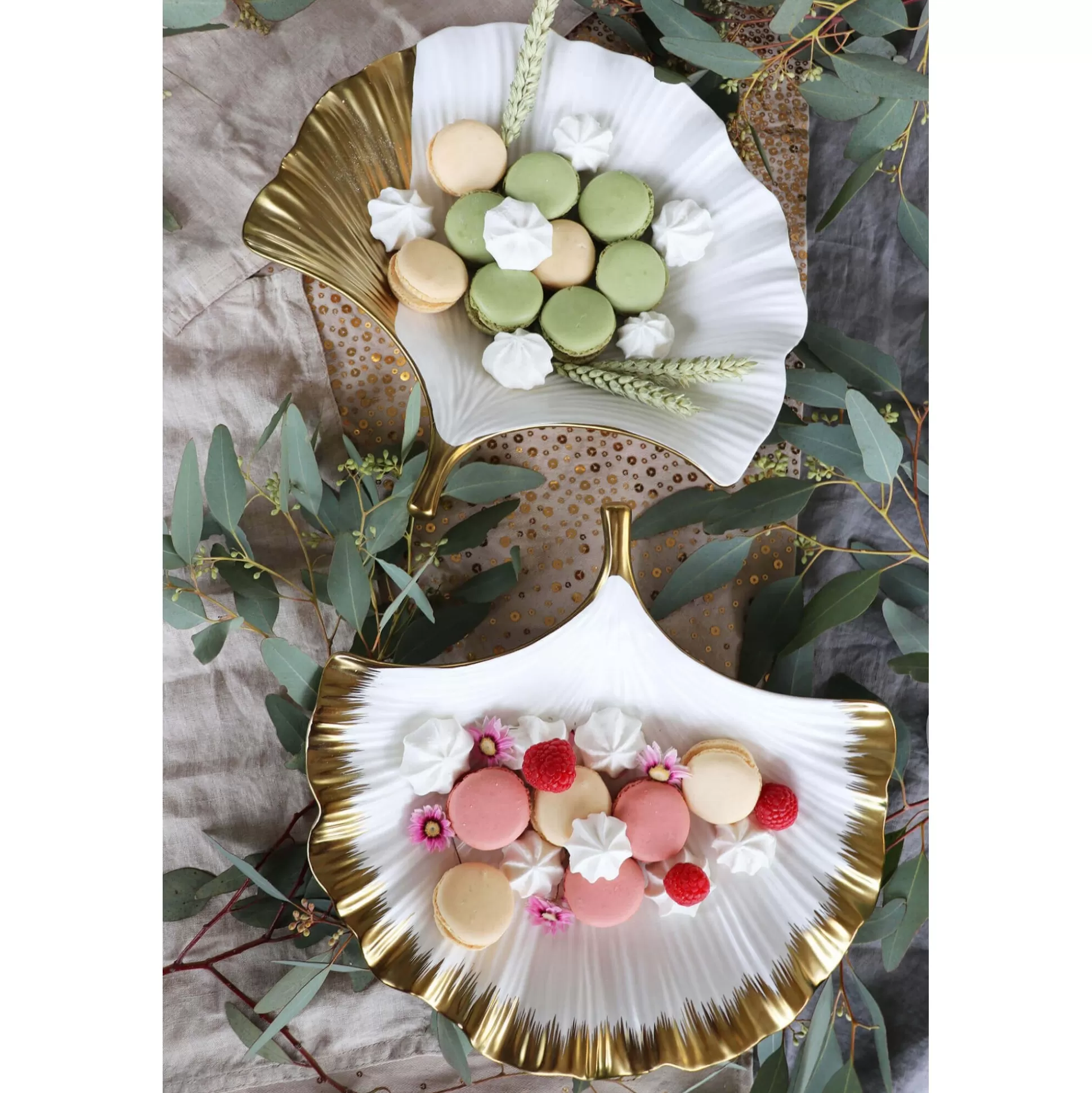Coupe Feuille De Ginkgo Bordure Dorée ^KARE Design Store