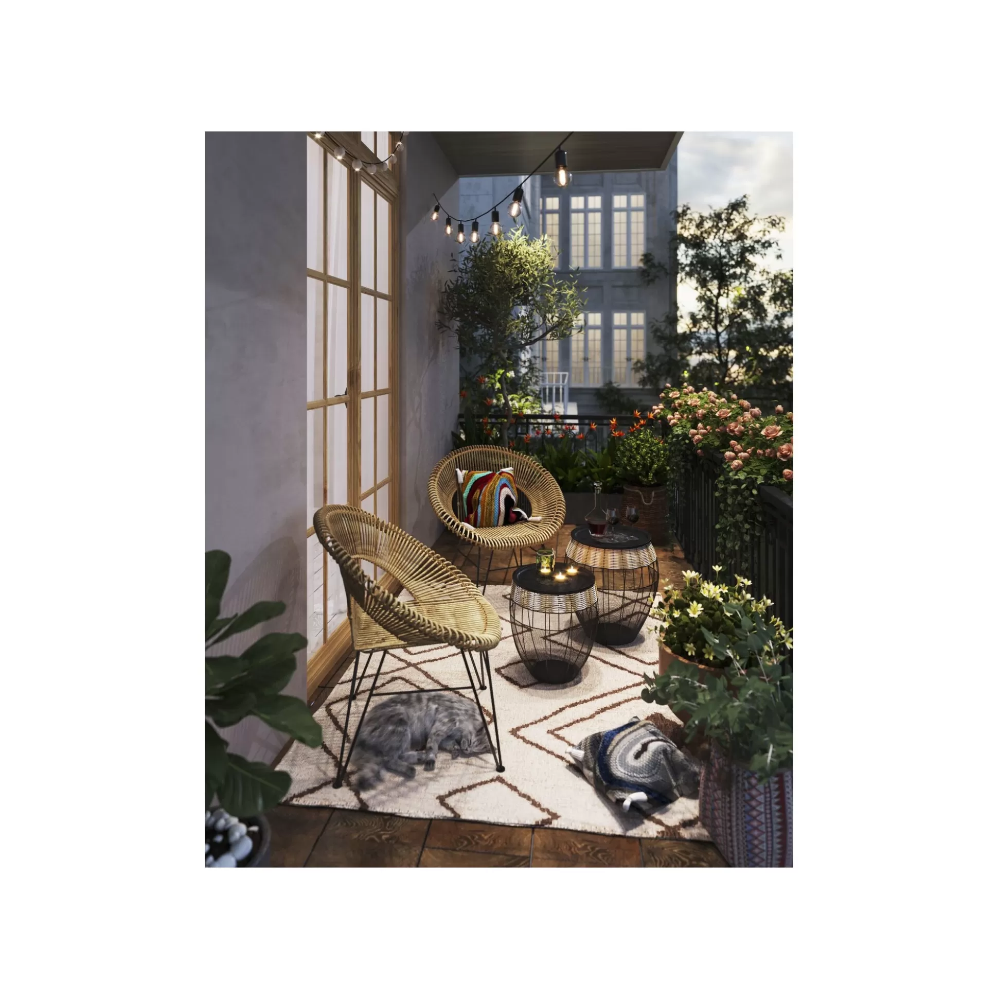 Coussin Vagues Multicolores ^KARE Design Discount