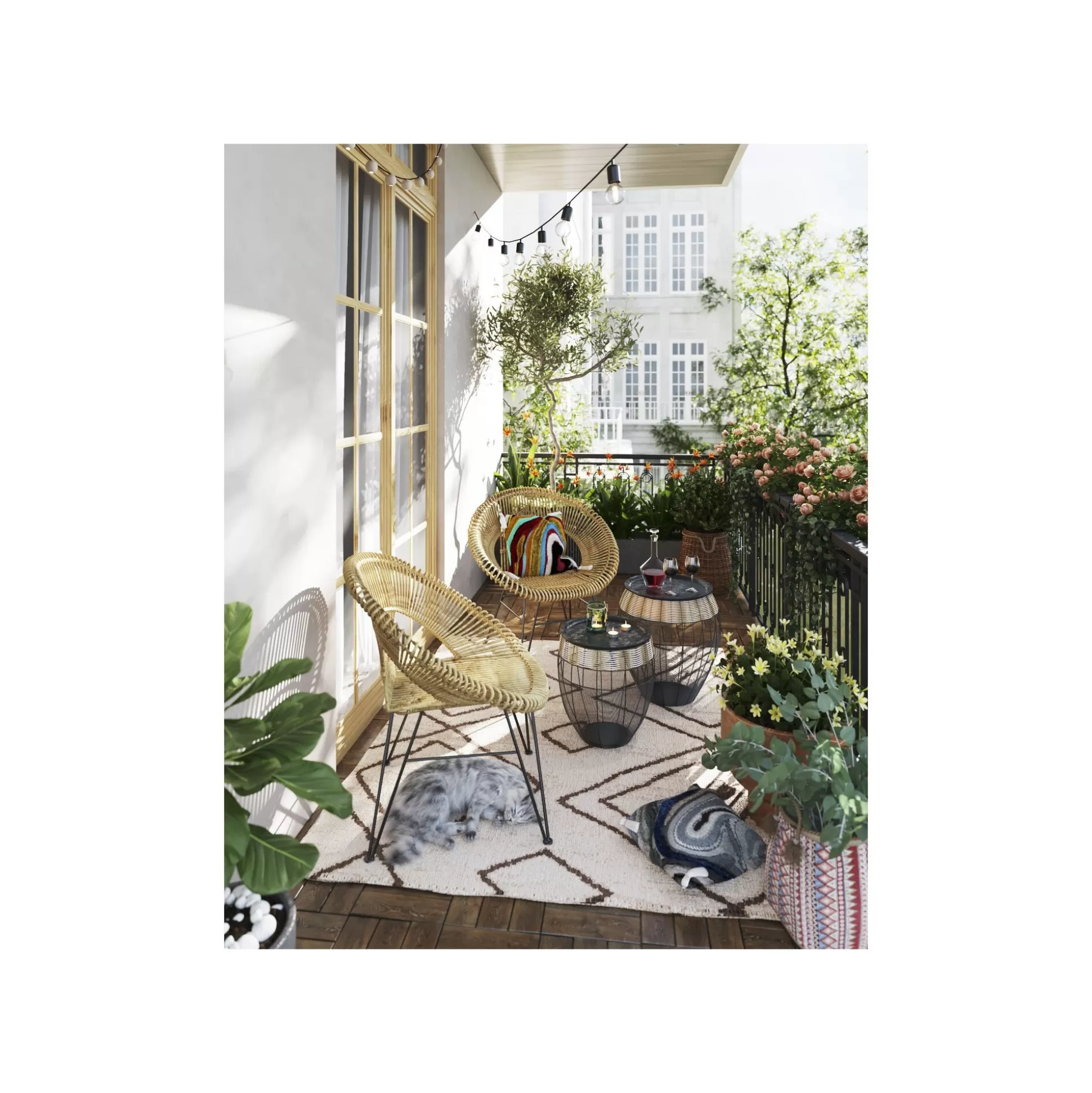 Coussin Vagues Multicolores ^KARE Design Discount