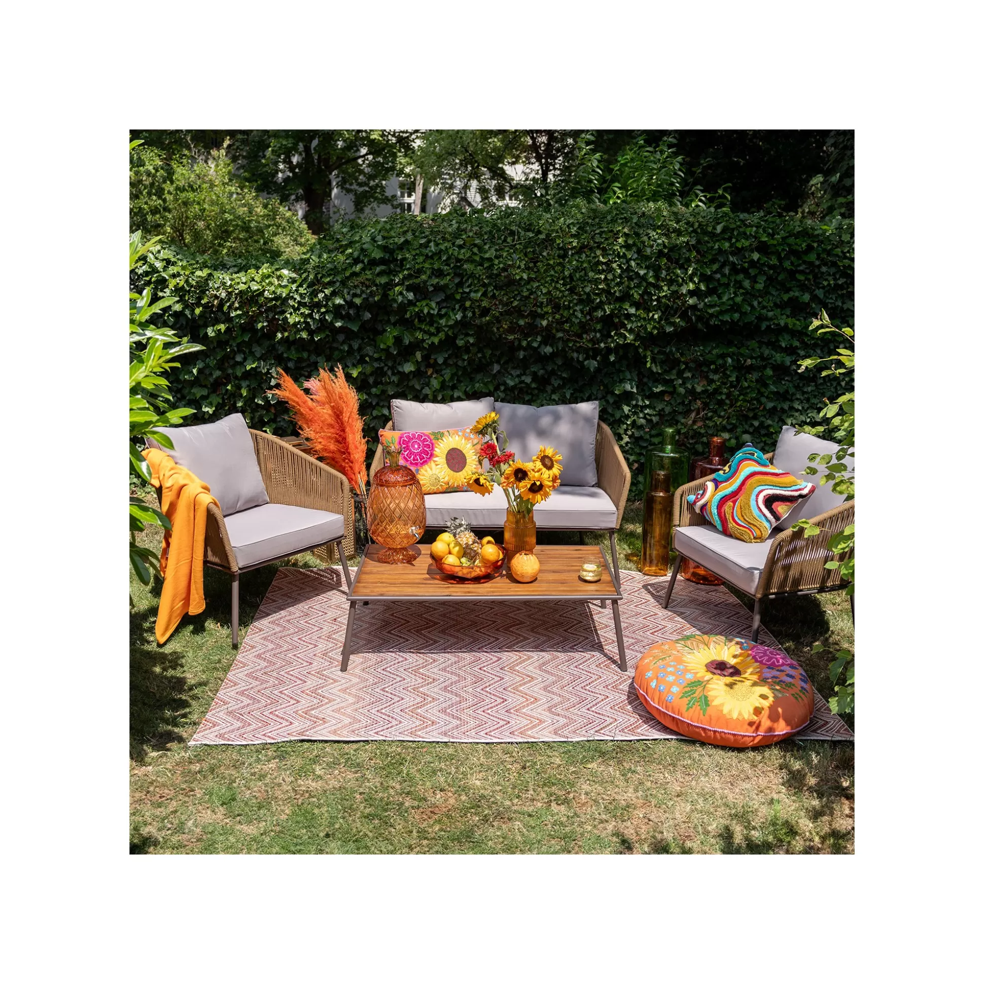 Coussin Vagues Multicolores ^KARE Design Discount