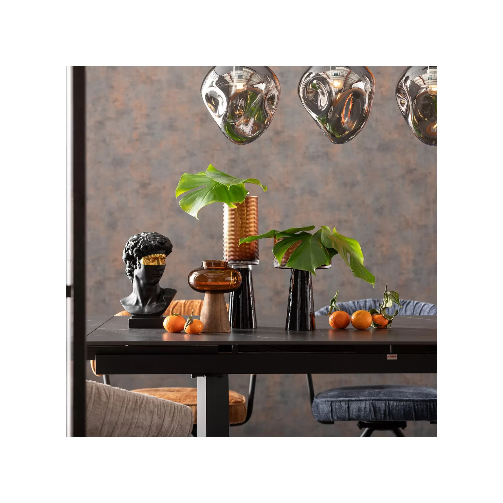 Déco Buste Homme Noir Profil Masque Doré ^KARE Design Cheap