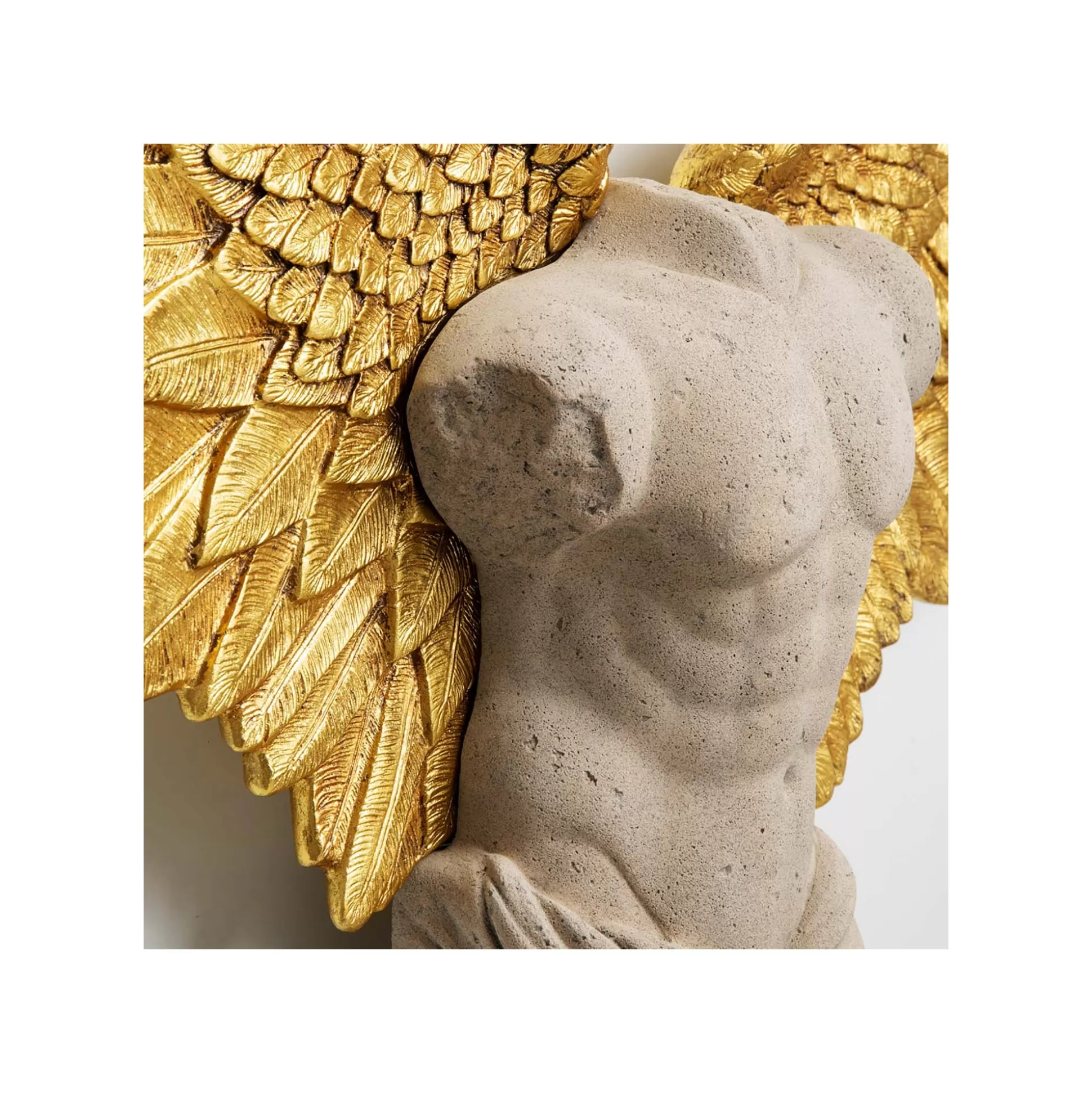 Déco Murale Buste Homme Ailes Dorées 124x71cm ^KARE Design Discount