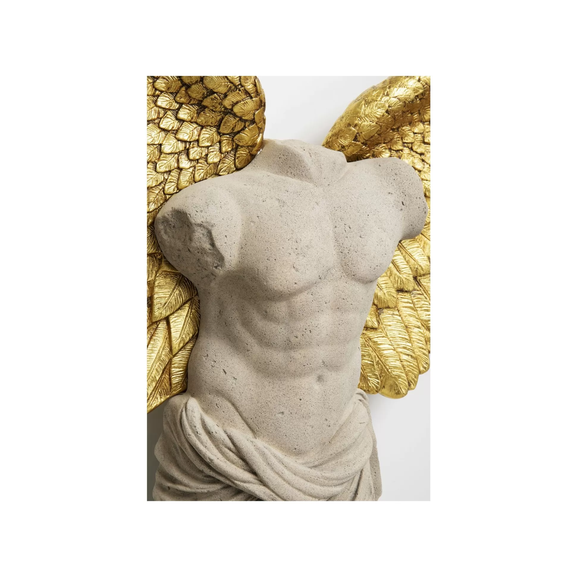 Déco Murale Buste Homme Ailes Dorées 124x71cm ^KARE Design Discount