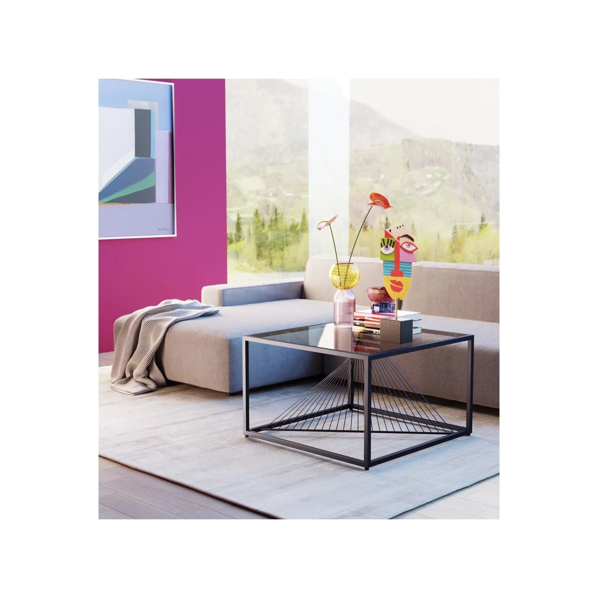 Déco Visage Abstrait Multicolore ^KARE Design Store