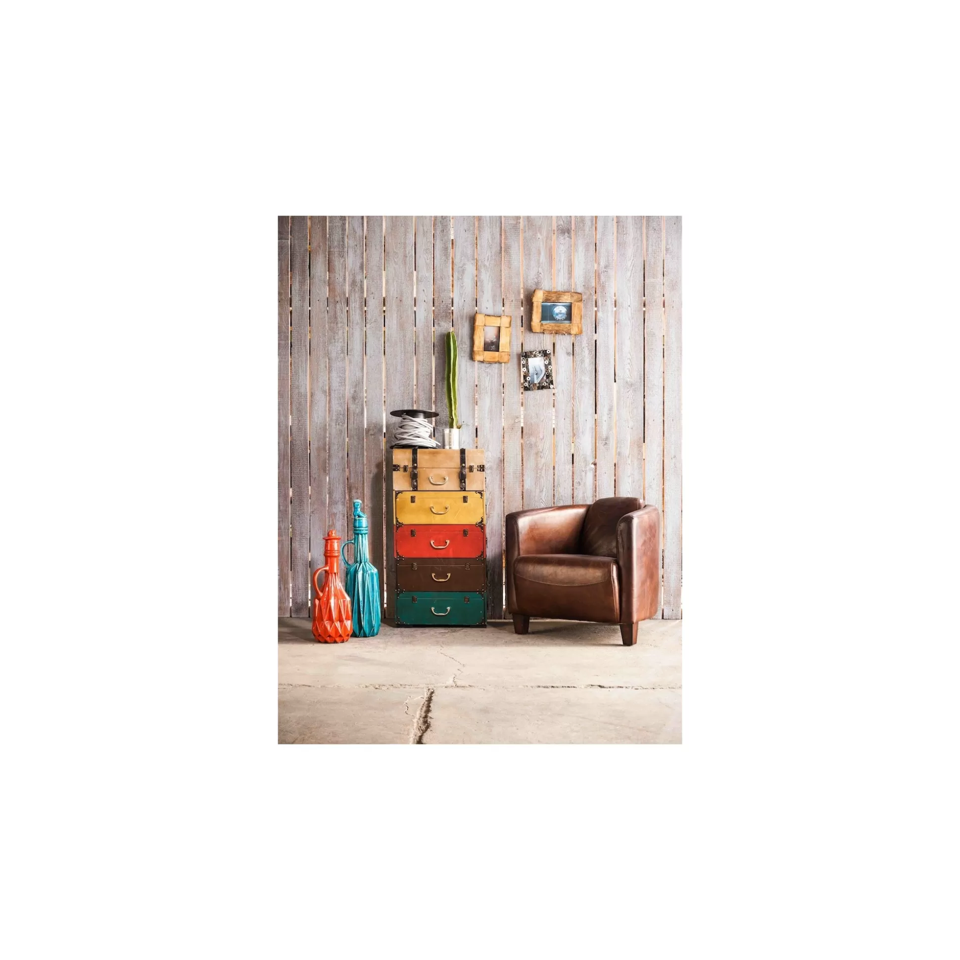 Fauteuil Cigar Lounge Cuir Vintage ^KARE Design Store