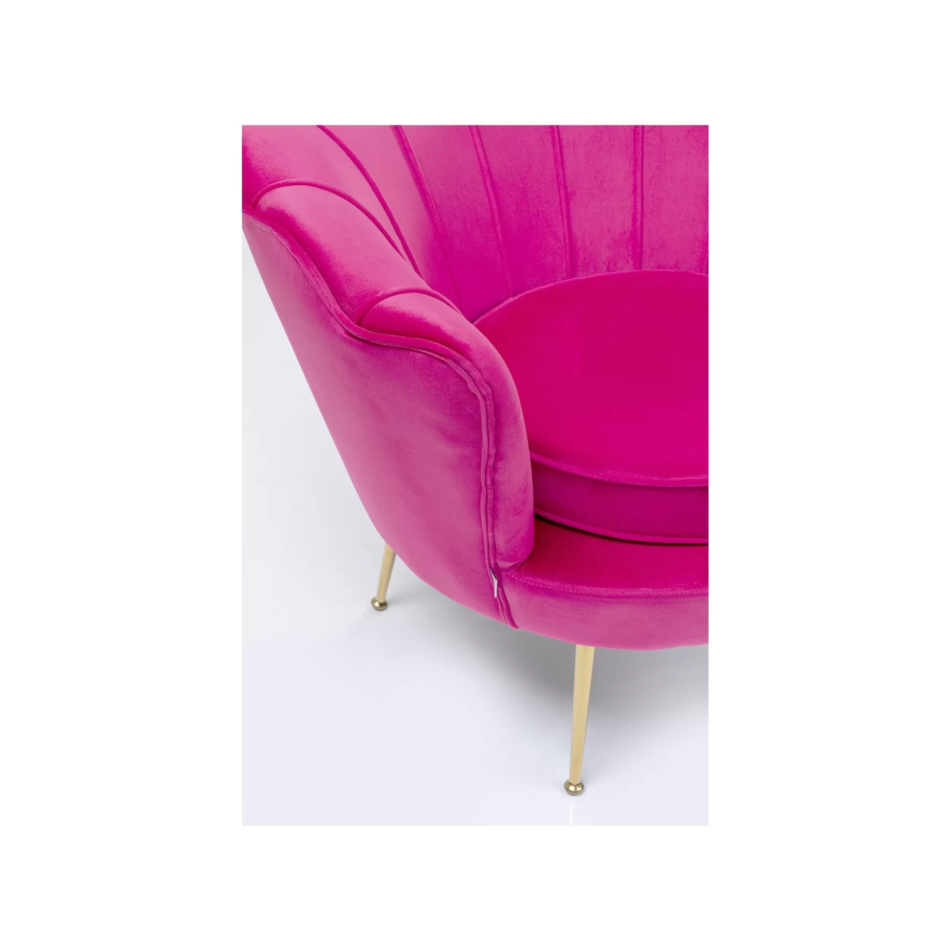 Fauteuil Water Lily Velours Fuchsia Et Acier Doré ^KARE Design Best Sale