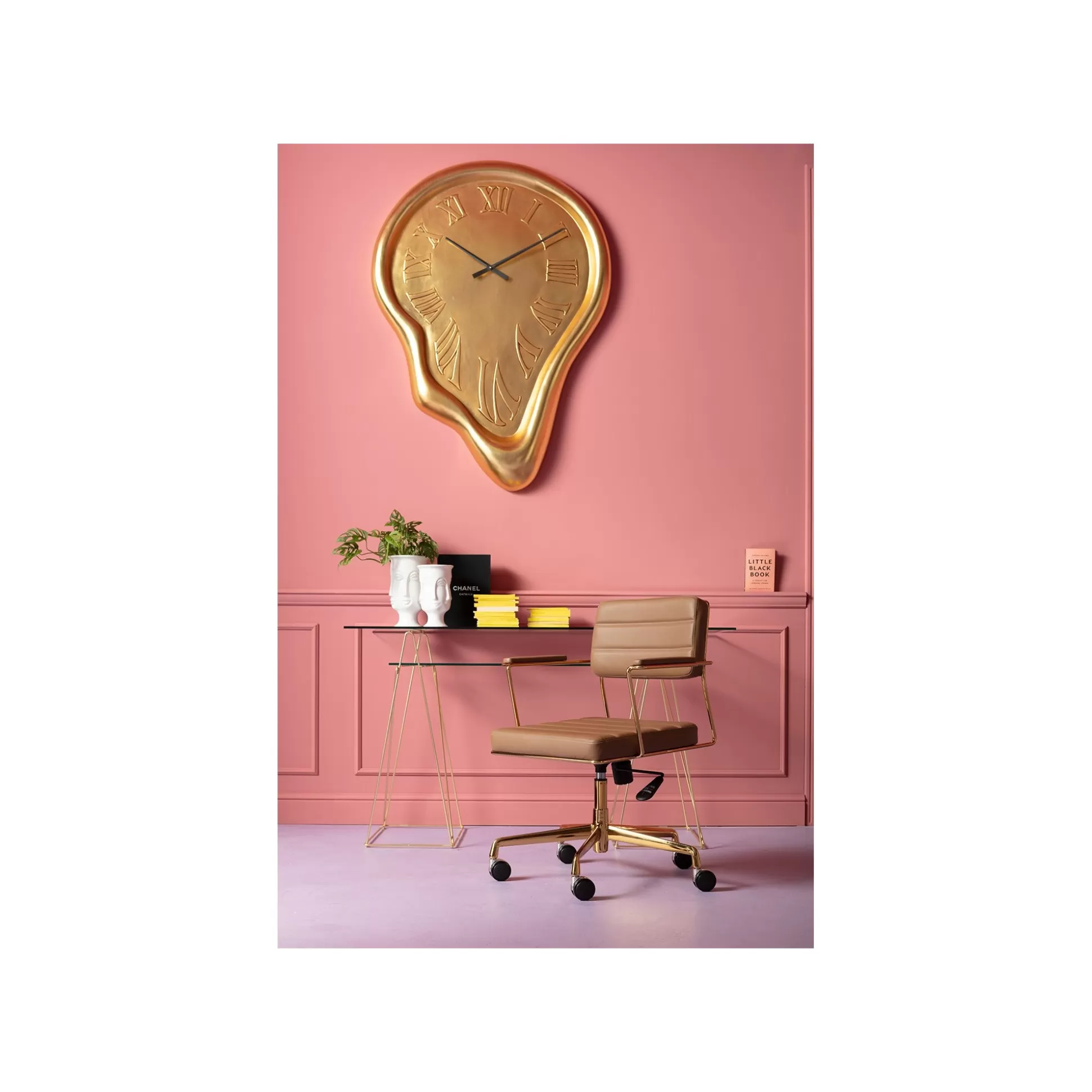Horloge Murale Big Drop Dorée 92x127cm ^KARE Design Store