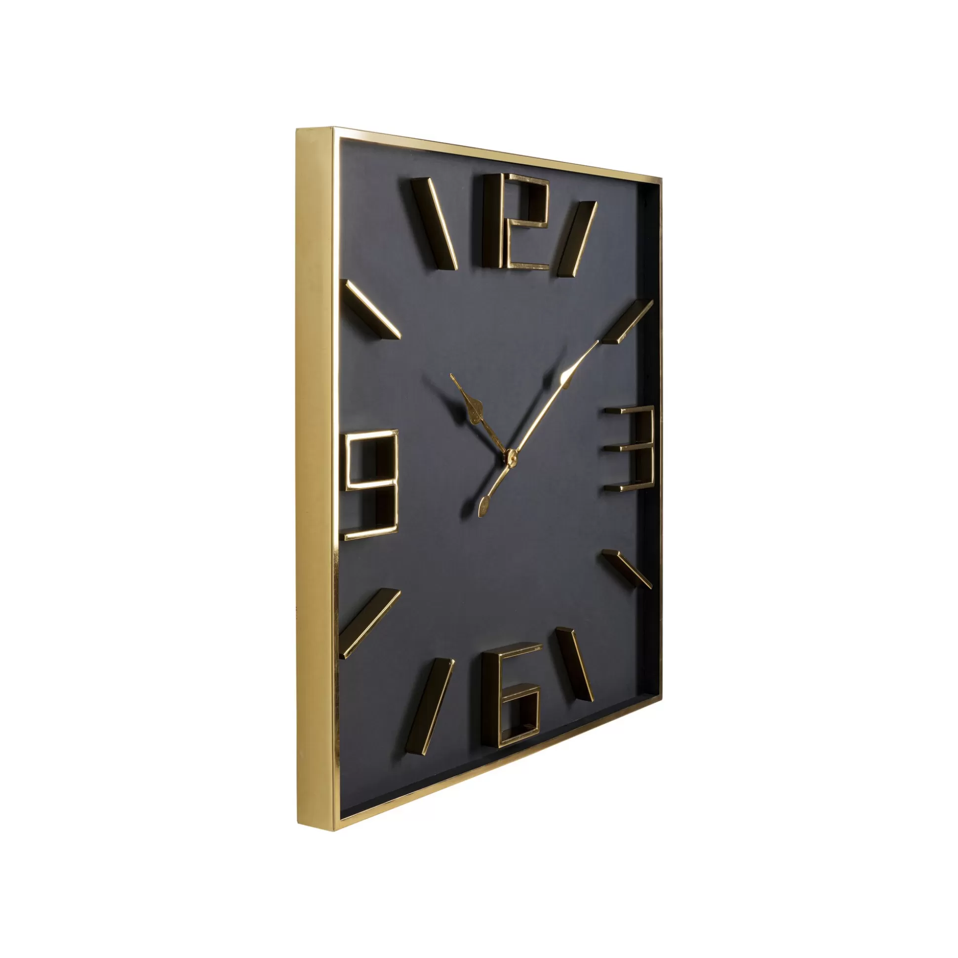 Horloge Murale Gamble Noire Et Dorée ^KARE Design Fashion