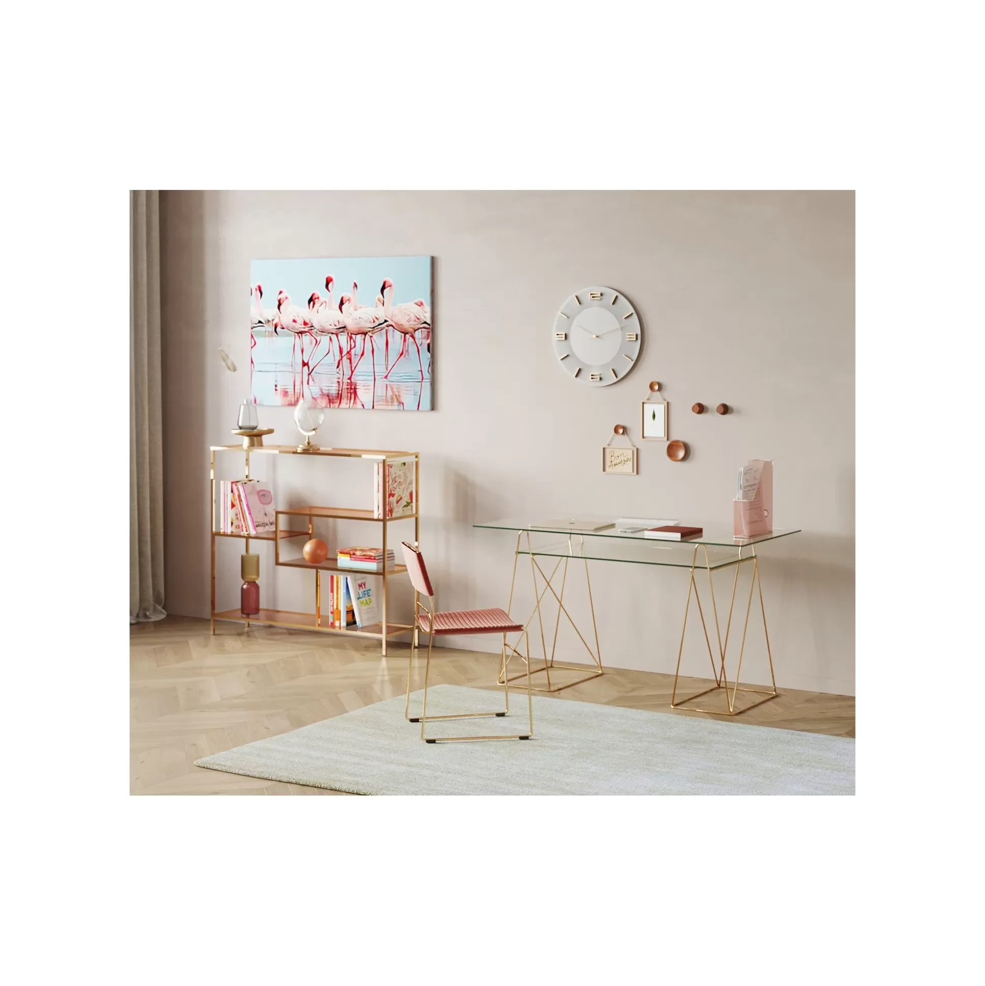 Horloge Murale Leonardo Blanche Et Dorée ^KARE Design Clearance