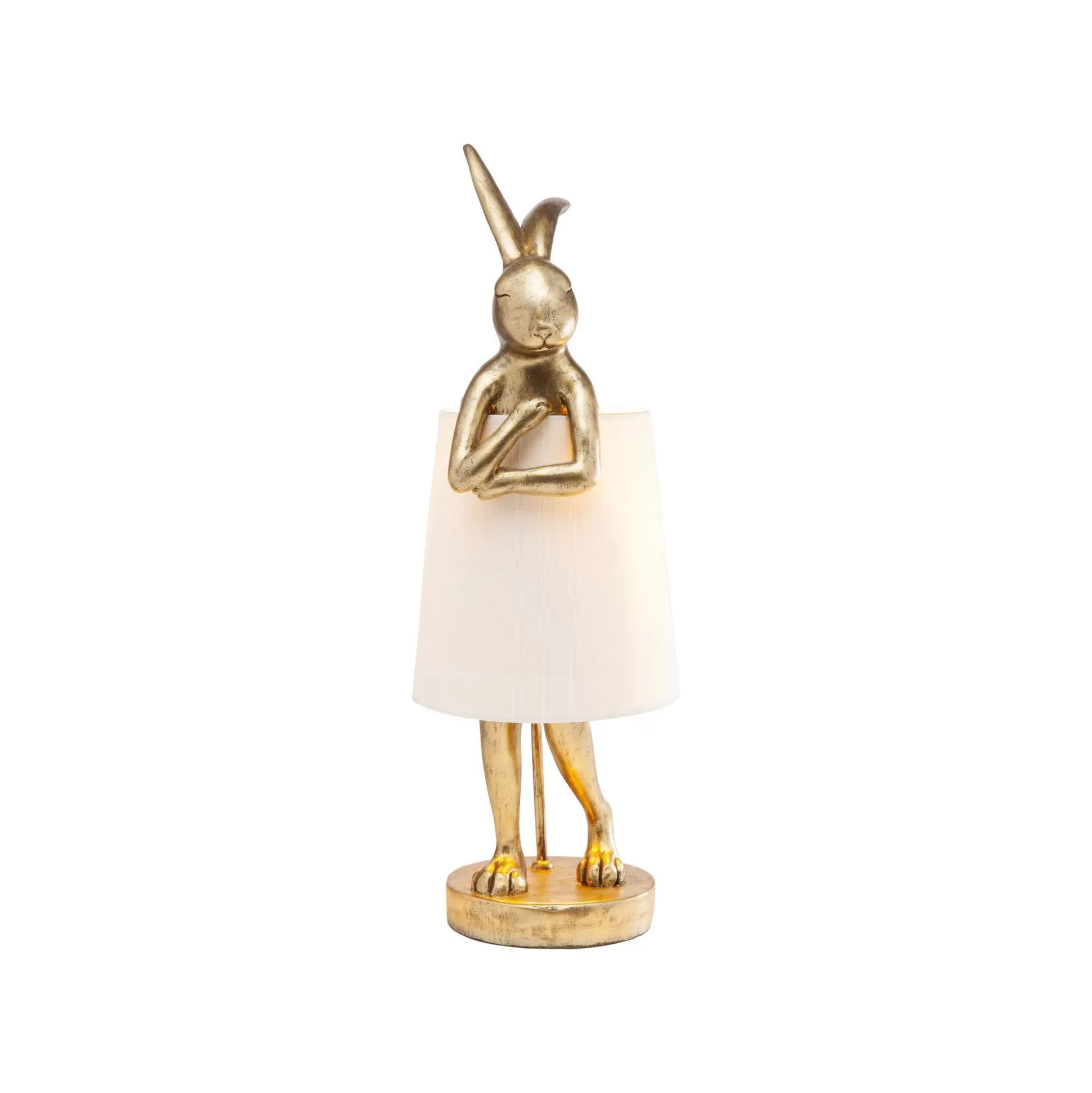 Lampe Animal Lapin Dorée Et Beige 68cm ^KARE Design Outlet