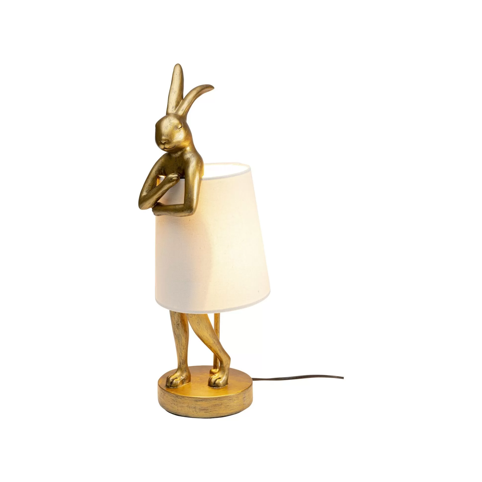 Lampe Animal Lapin Dorée Et Beige 50cm ^KARE Design Best