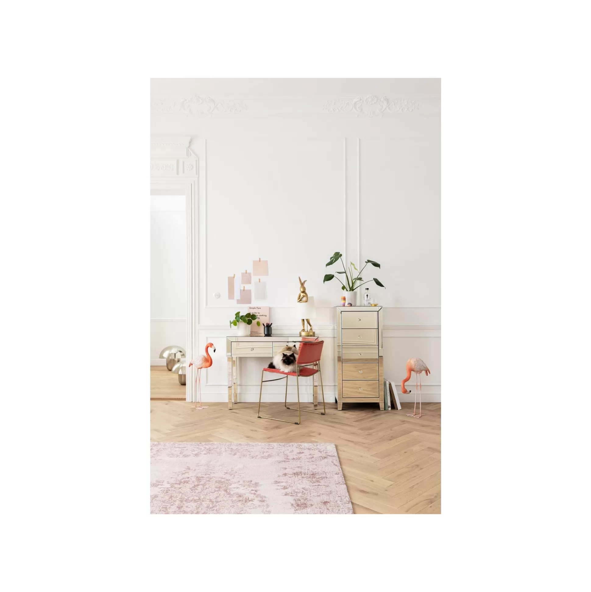 Lampe Animal Lapin Dorée Et Beige 68cm ^KARE Design Outlet
