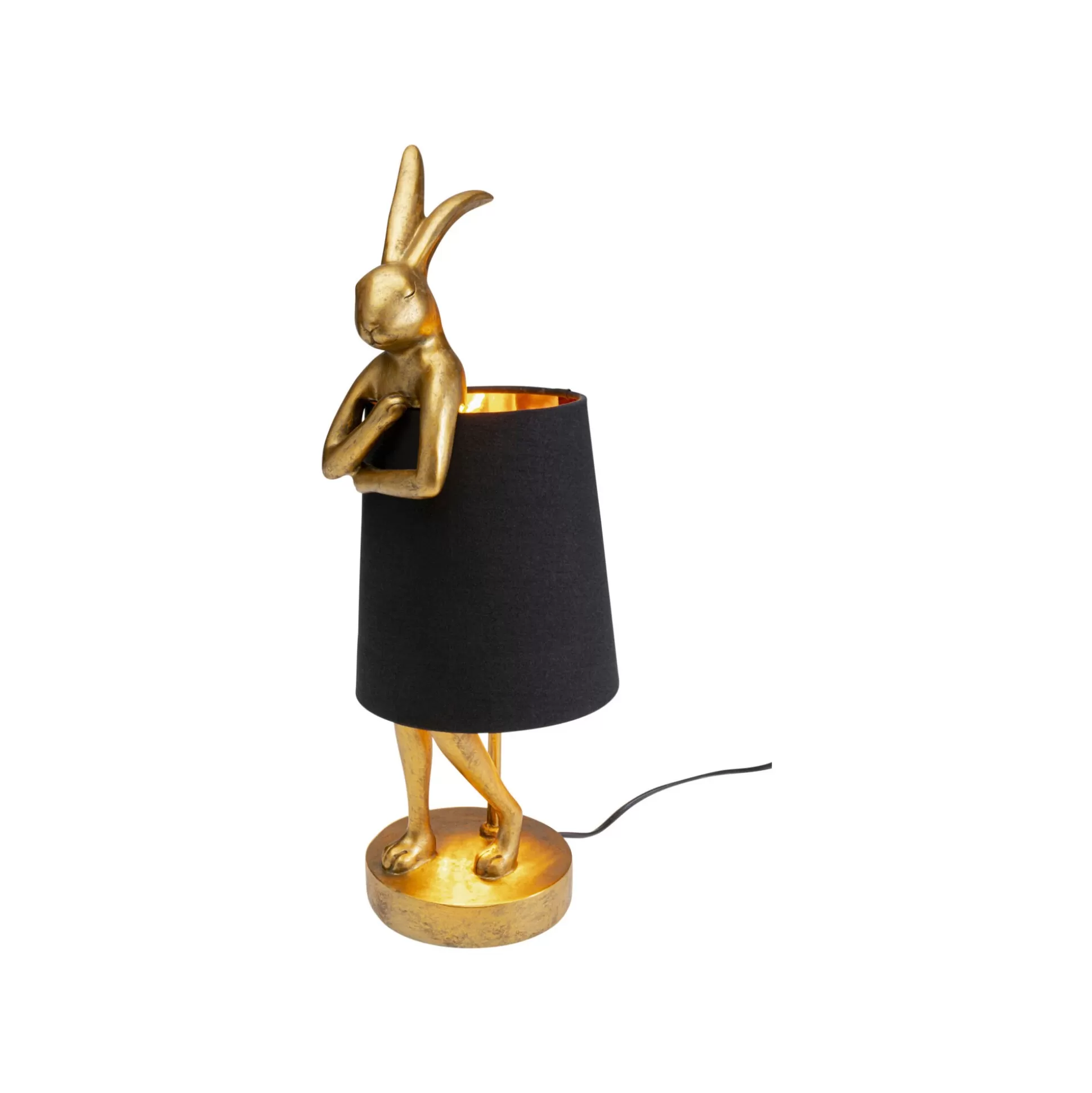 Lampe Animal Lapin Dorée Et Noire 50cm ^KARE Design Outlet