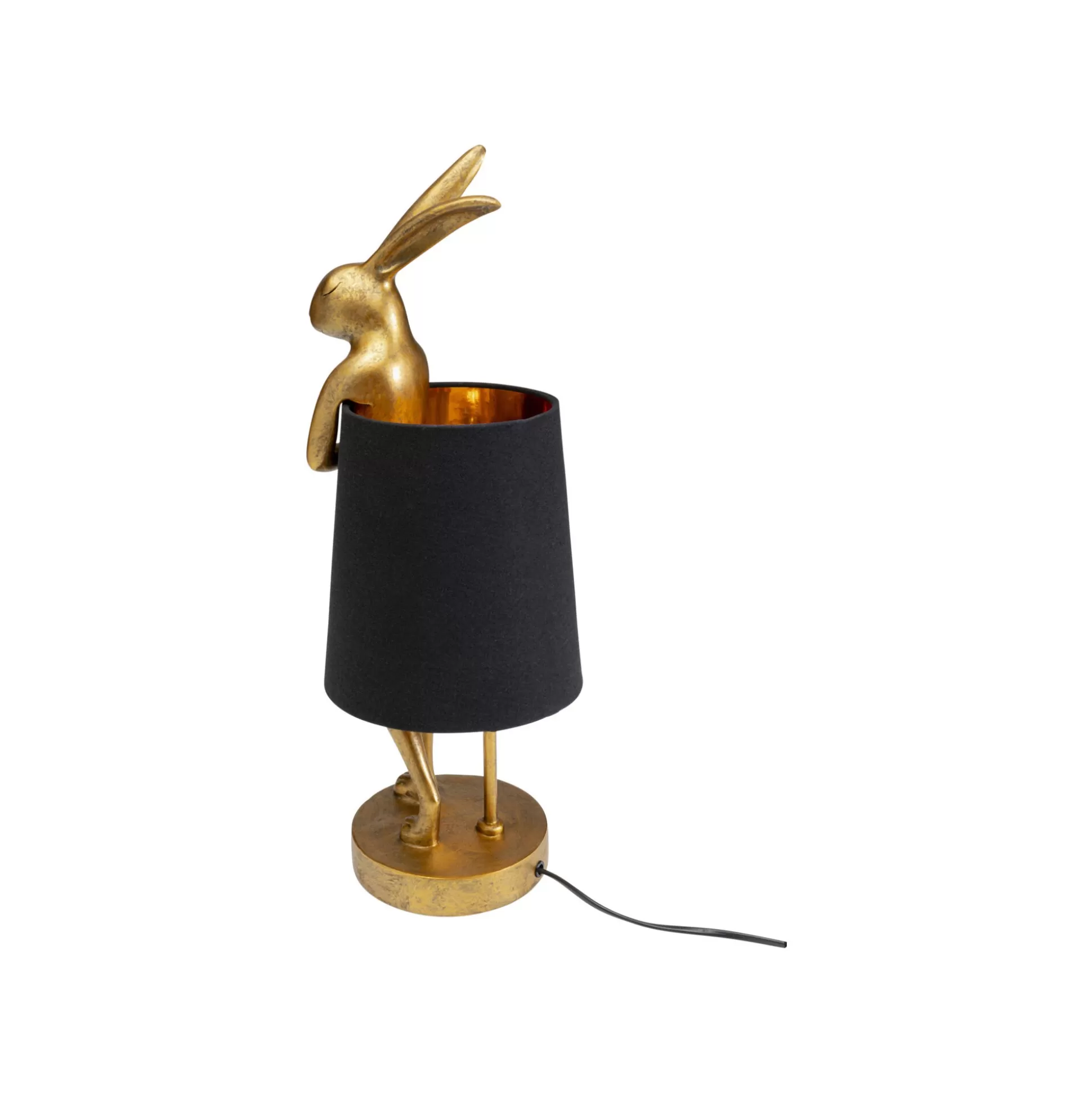 Lampe Animal Lapin Dorée Et Noire 50cm ^KARE Design Outlet