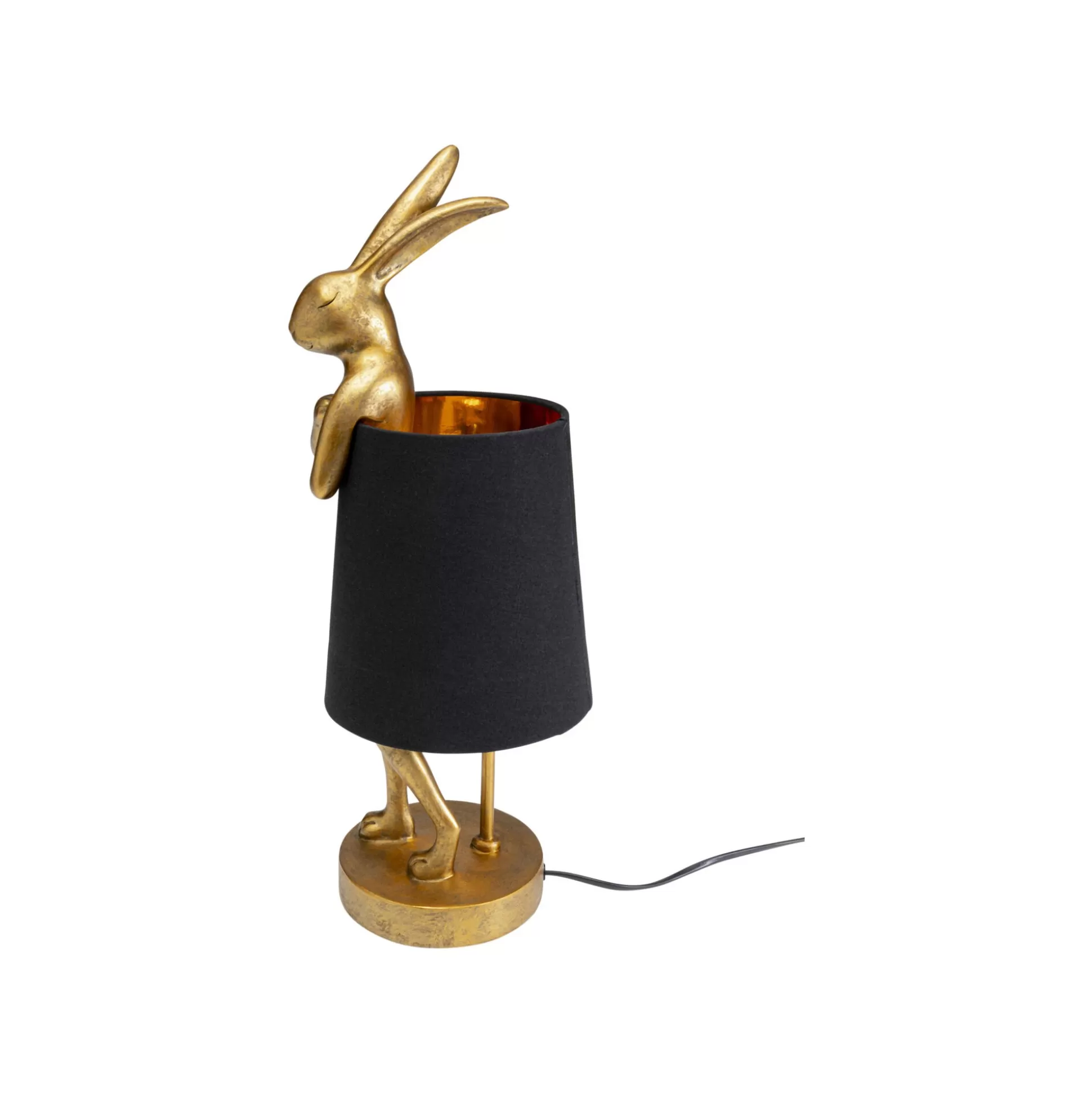 Lampe Animal Lapin Dorée Et Noire 50cm ^KARE Design Outlet