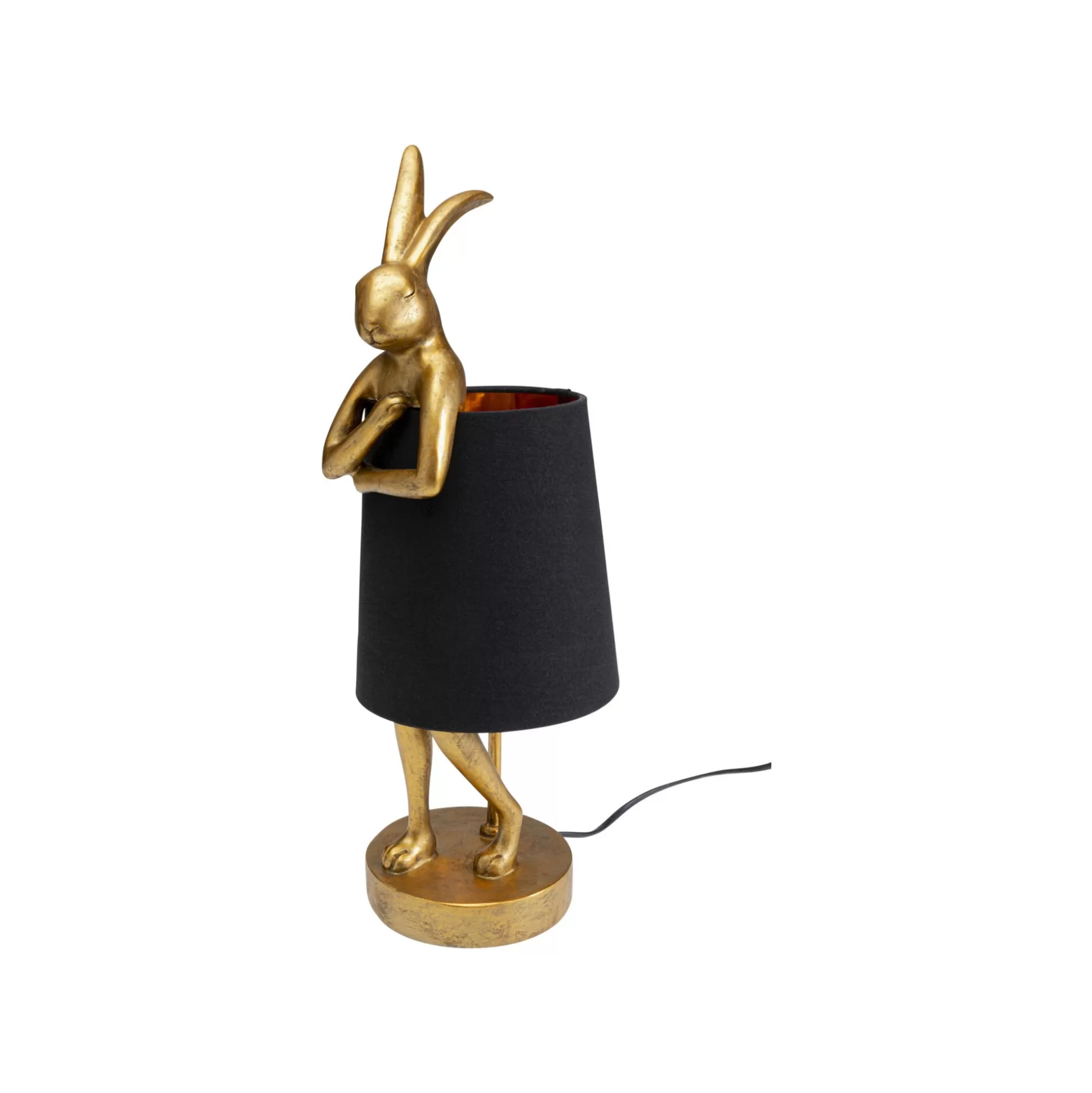 Lampe Animal Lapin Dorée Et Noire 50cm ^KARE Design Outlet