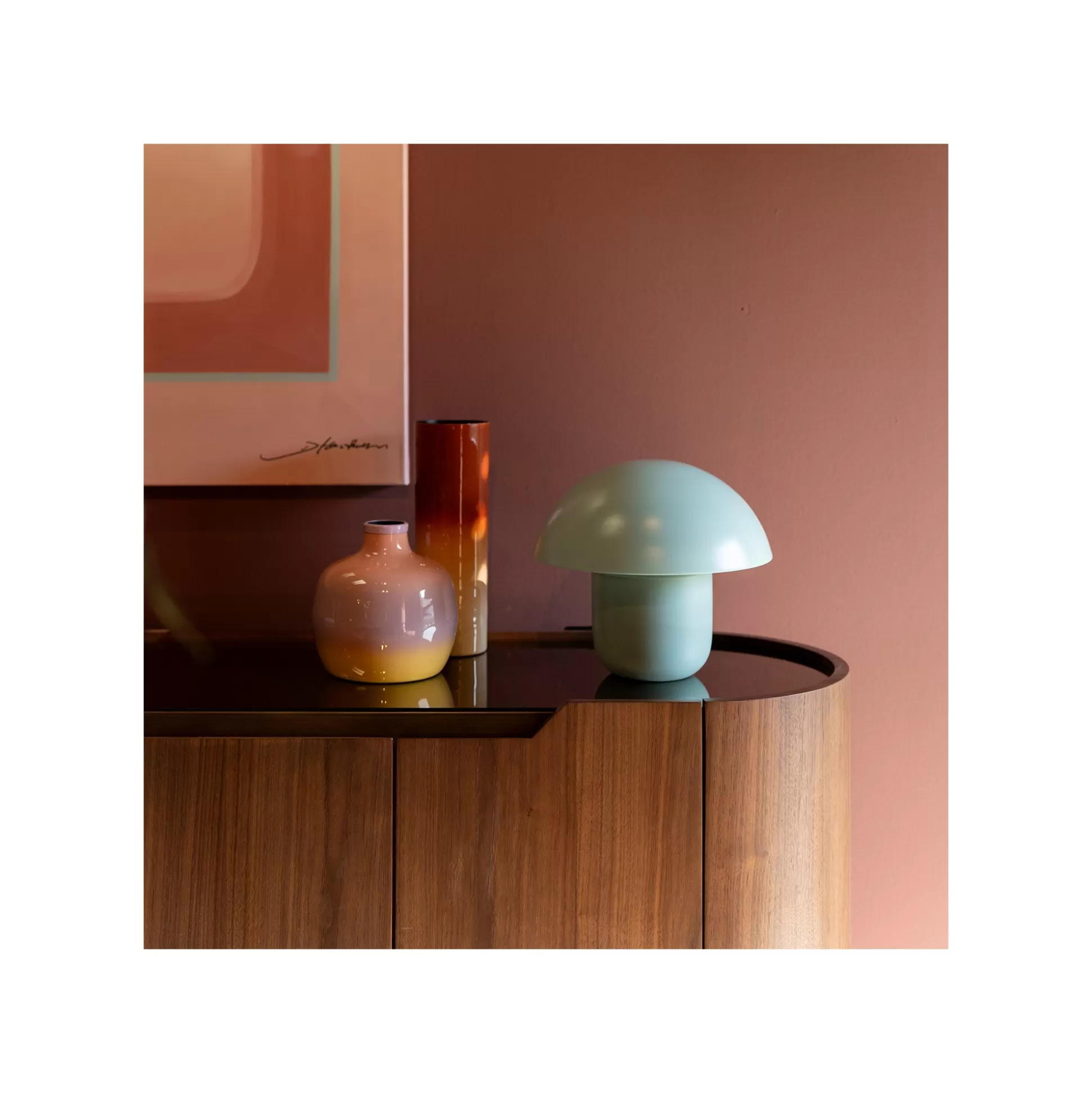 lampe_mushroom_cm_bleue_kare_design_4.webp Lampe Mushroom 27cm Bleue ^KARE Design Sale