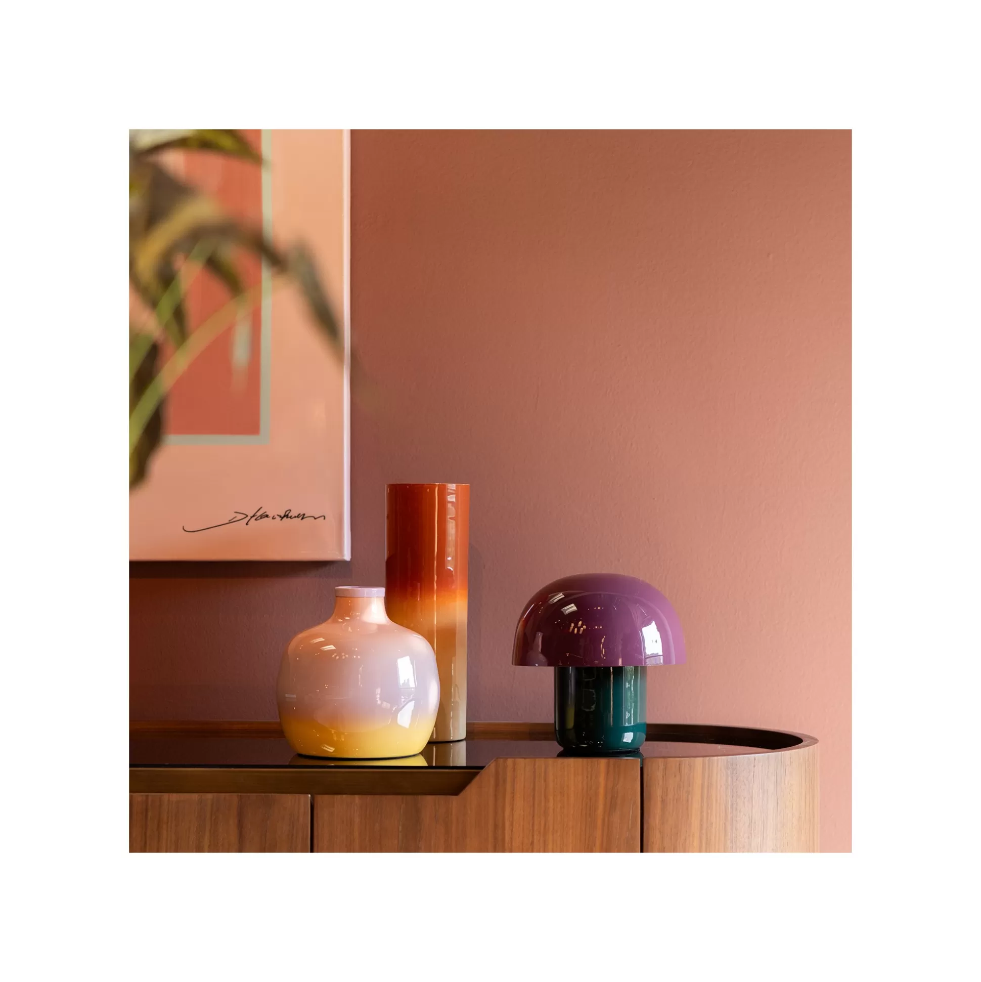 lampe_mushroom_duo_cm_violette_et_verte_kare_design_4.webp Lampe Mushroom Duo 20cm Violette Et Verte ^KARE Design Outlet