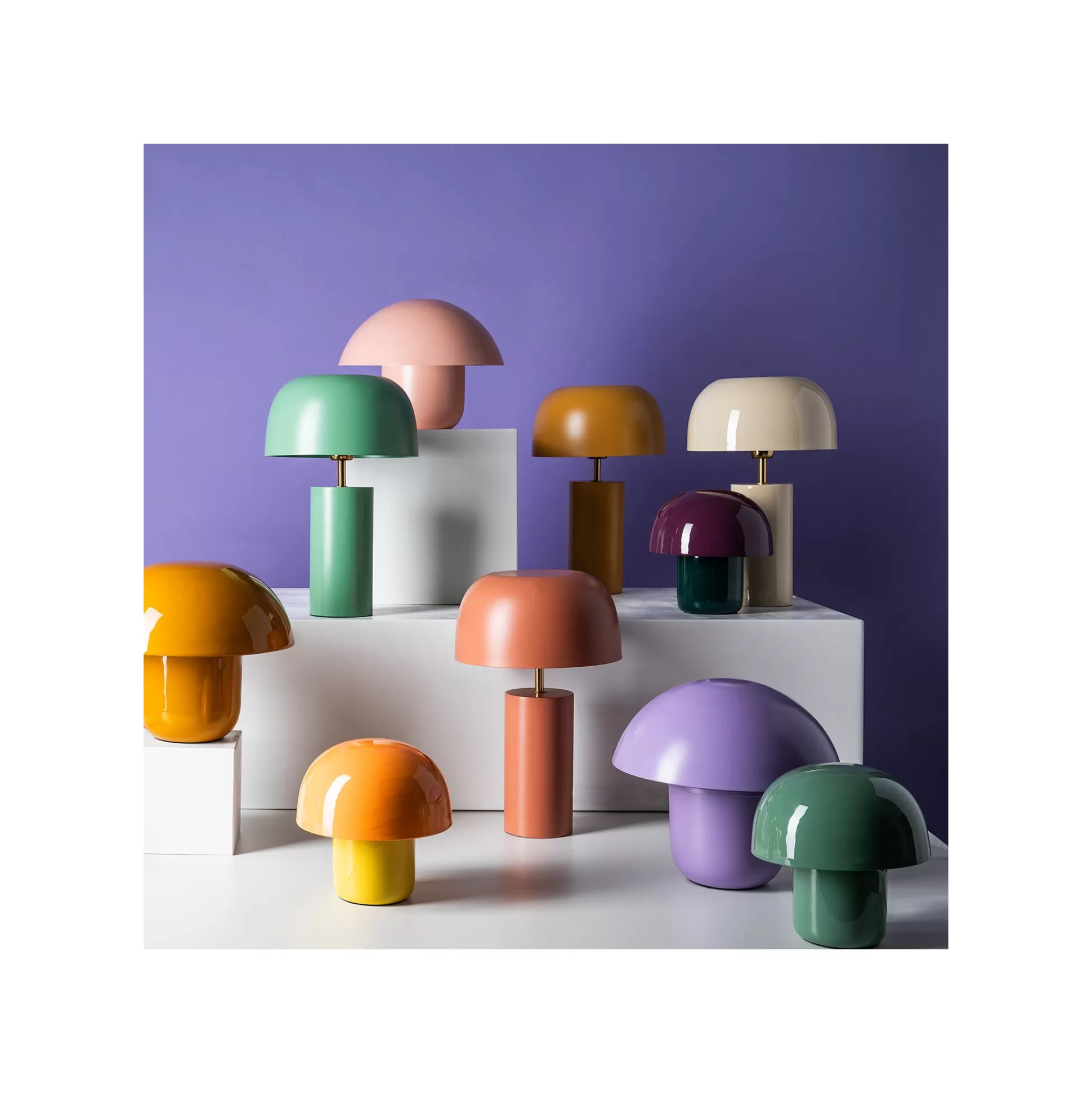 lampe_mushroom_duo_cm_violette_et_verte_kare_design_5.webp Lampe Mushroom Duo 20cm Violette Et Verte ^KARE Design Outlet