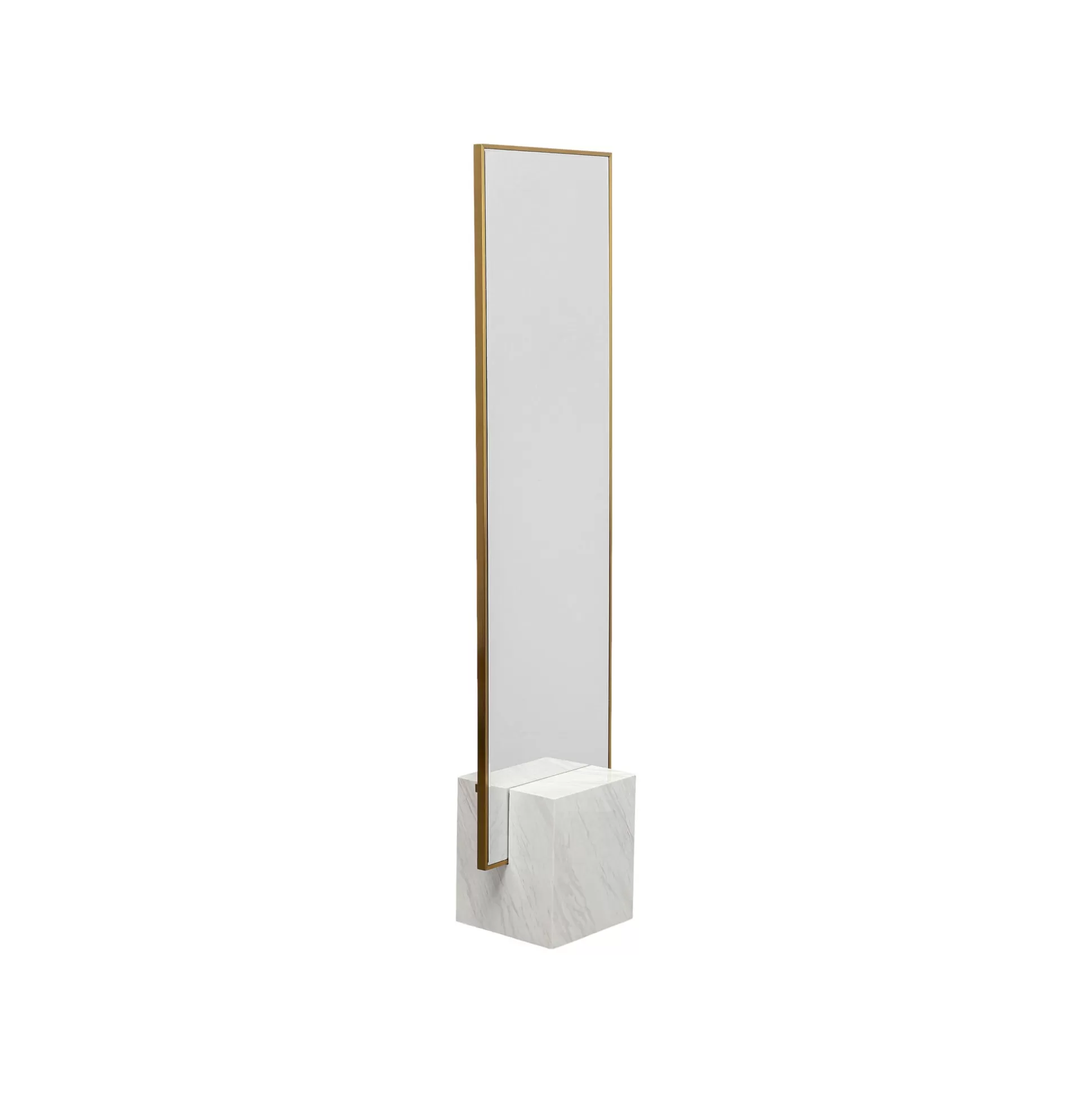 Miroir Sur Pied Hulda 180x46cm Doré Et Blanc ^KARE Design Fashion
