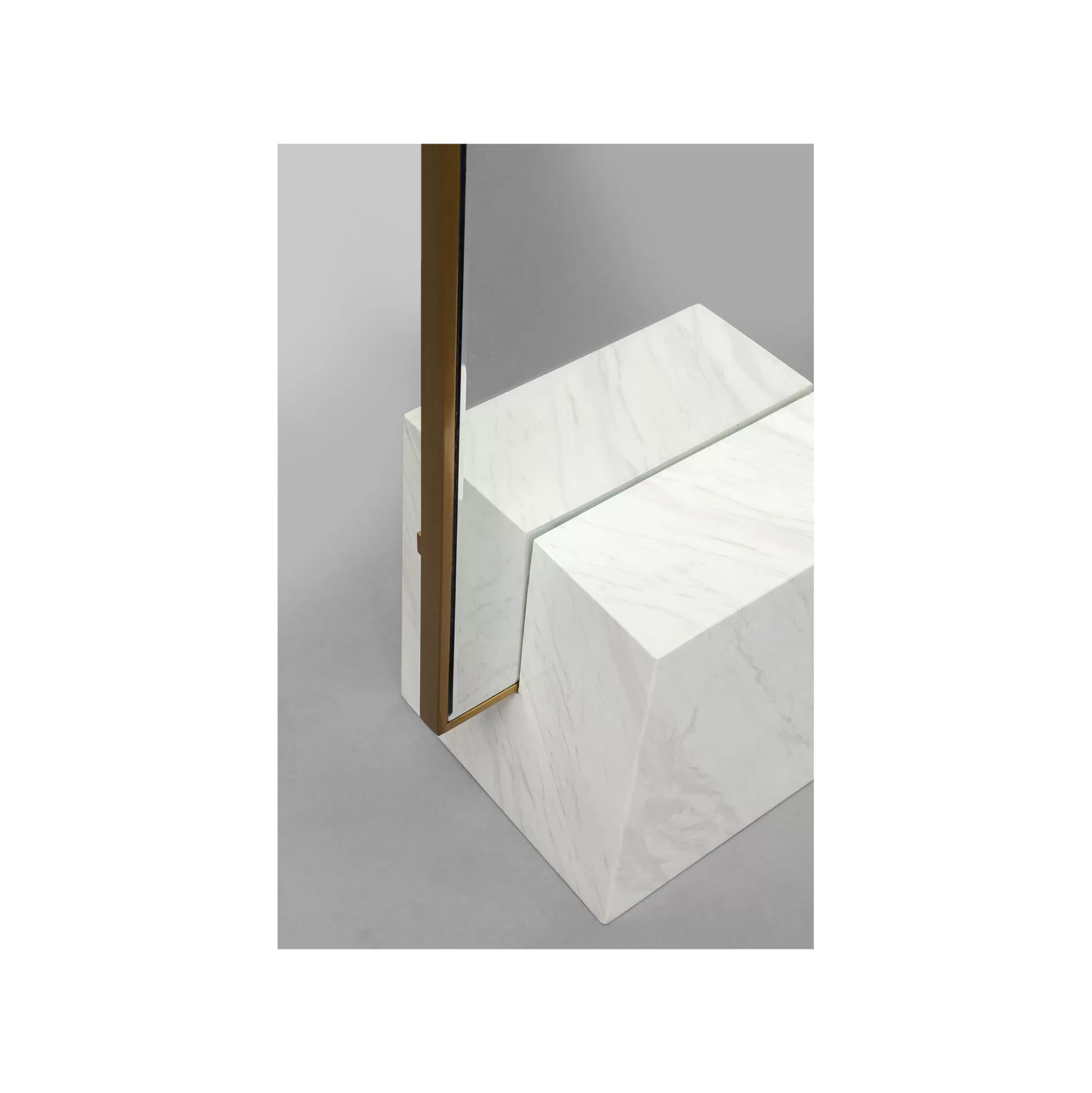 Miroir Sur Pied Hulda 180x46cm Doré Et Blanc ^KARE Design Fashion