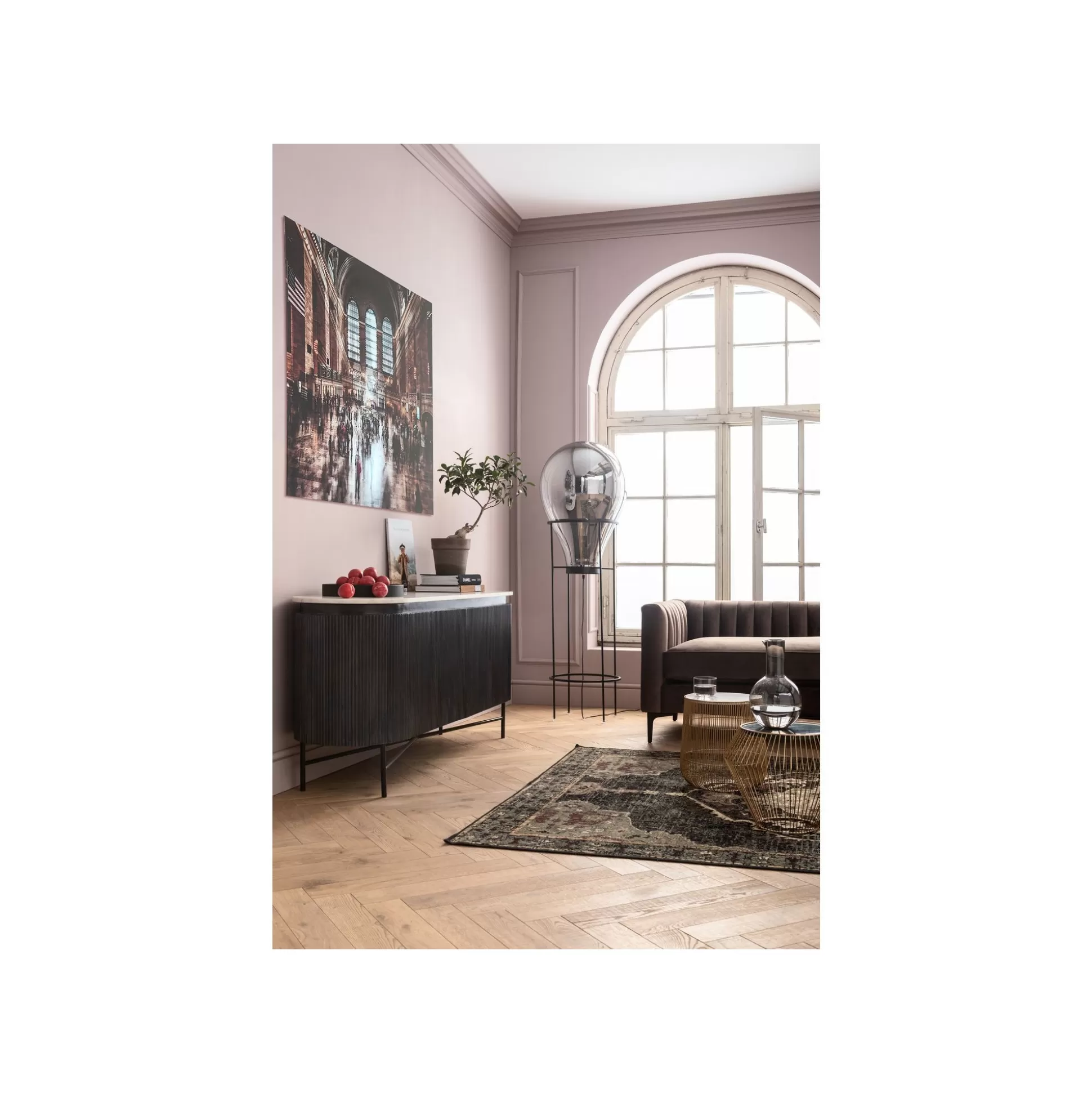 Table D'appoint Beam Dorée Marbre Blanc 32cm ^KARE Design Fashion