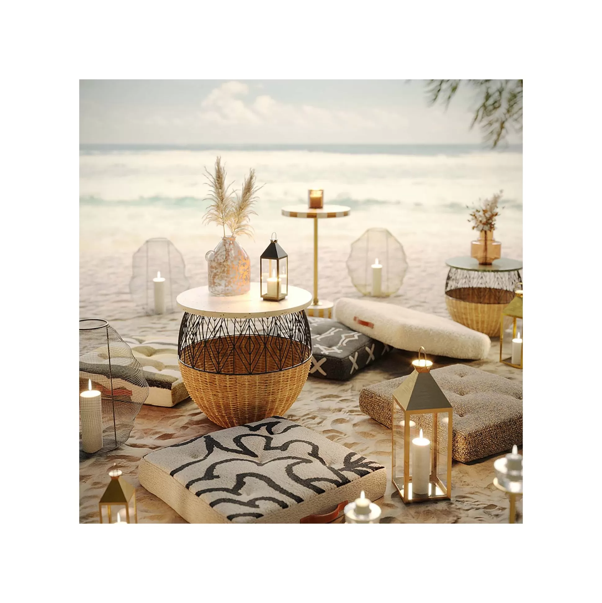 Table D'appoint Domero Cirque 25cm Blanche Et Dorée ^KARE Design Online