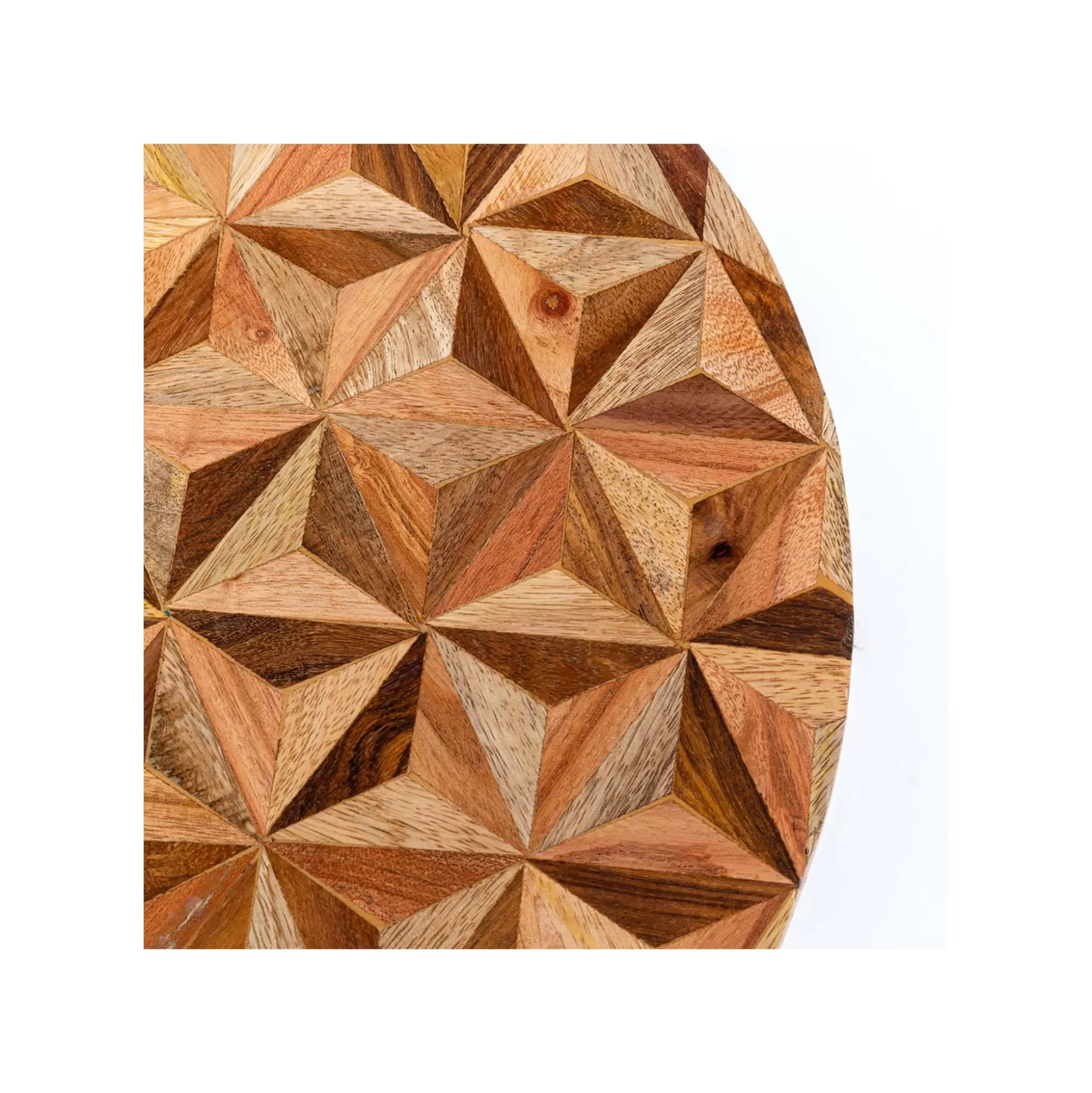 Table D'appoint Domero Geo 40cm Marron Et Dorée ^KARE Design Fashion