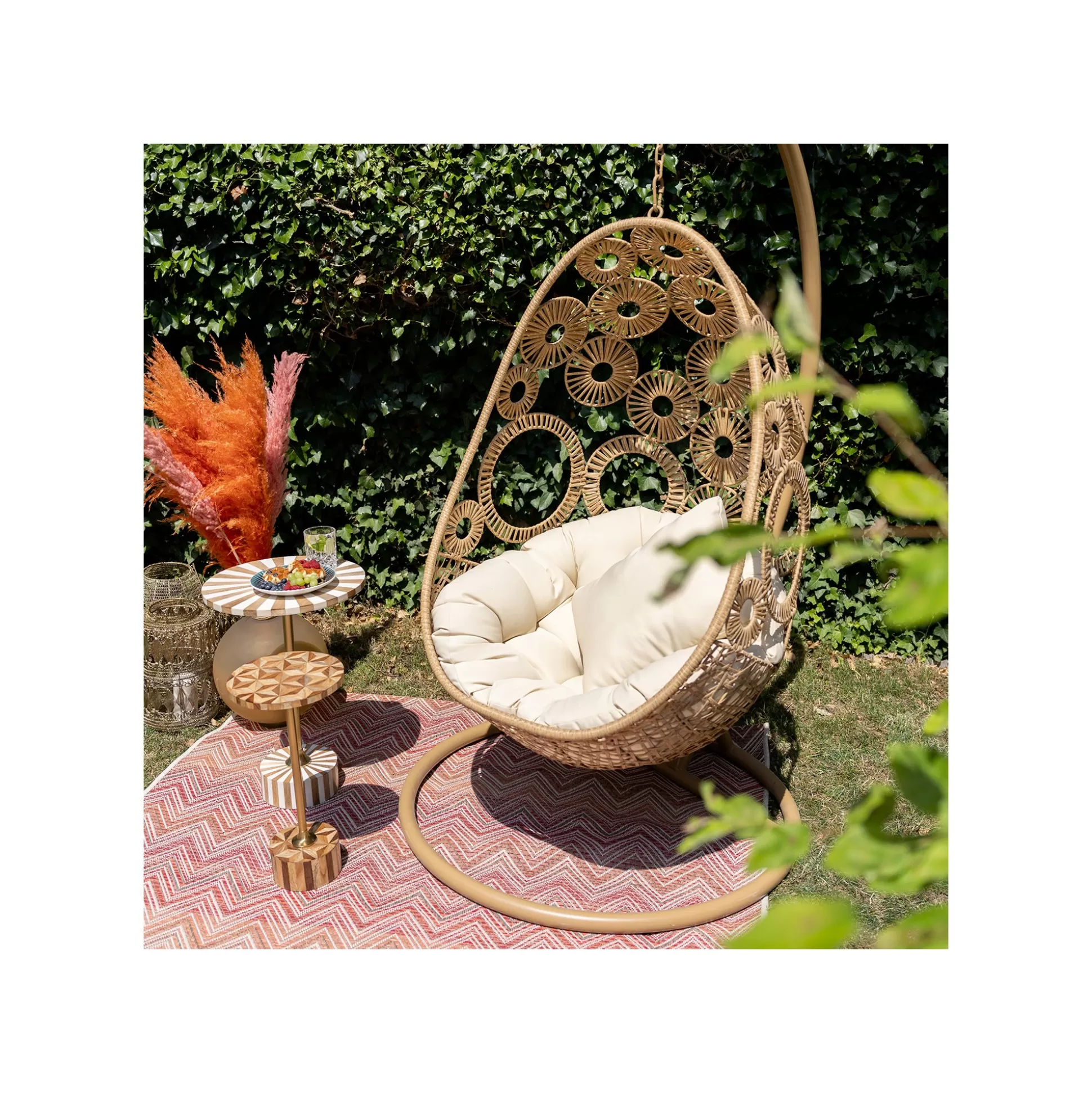 Table D'appoint Domero Geo 25cm Marron Et Dorée ^KARE Design Flash Sale