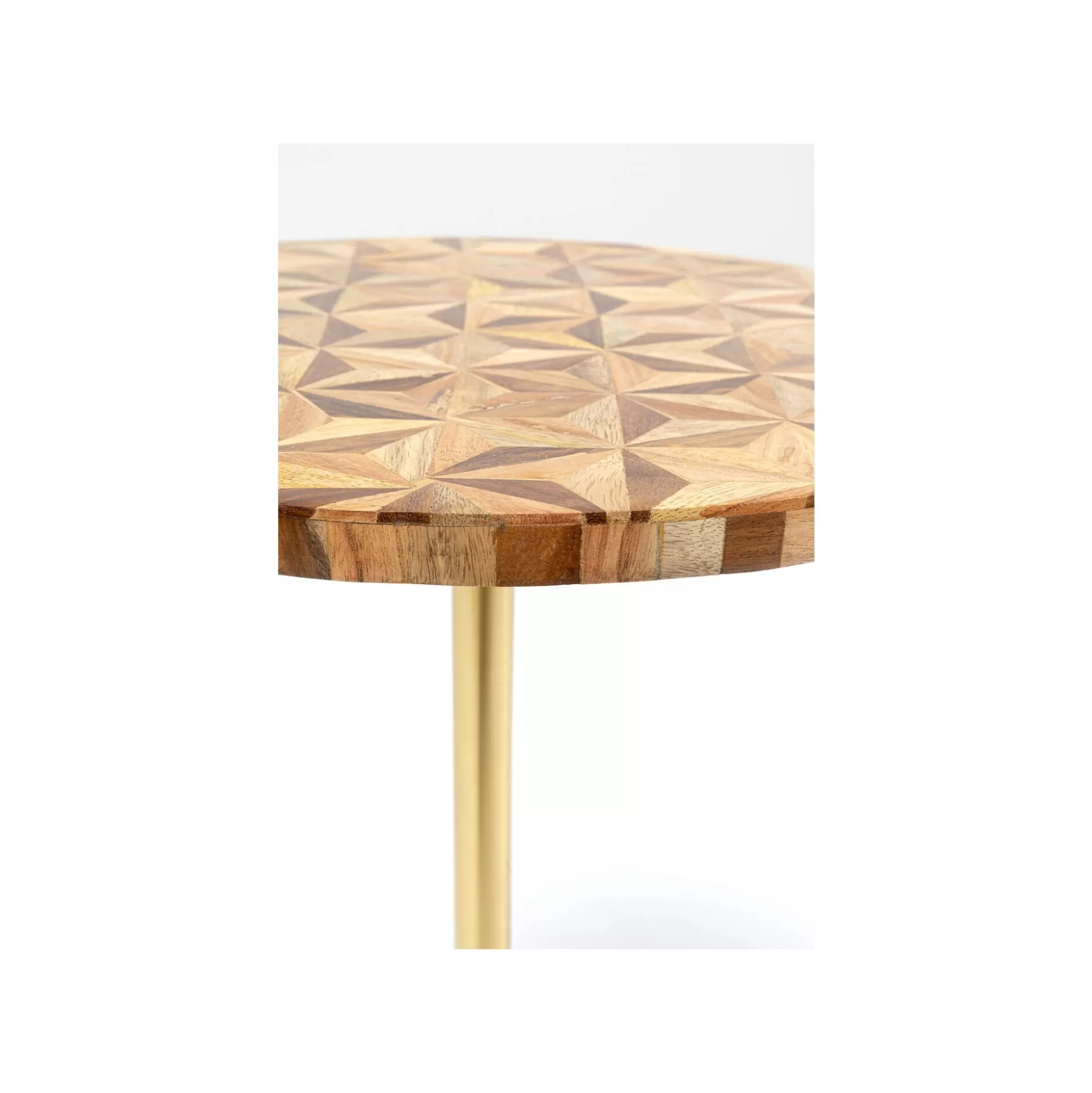 Table D'appoint Domero Geo 40cm Marron Et Dorée ^KARE Design Fashion