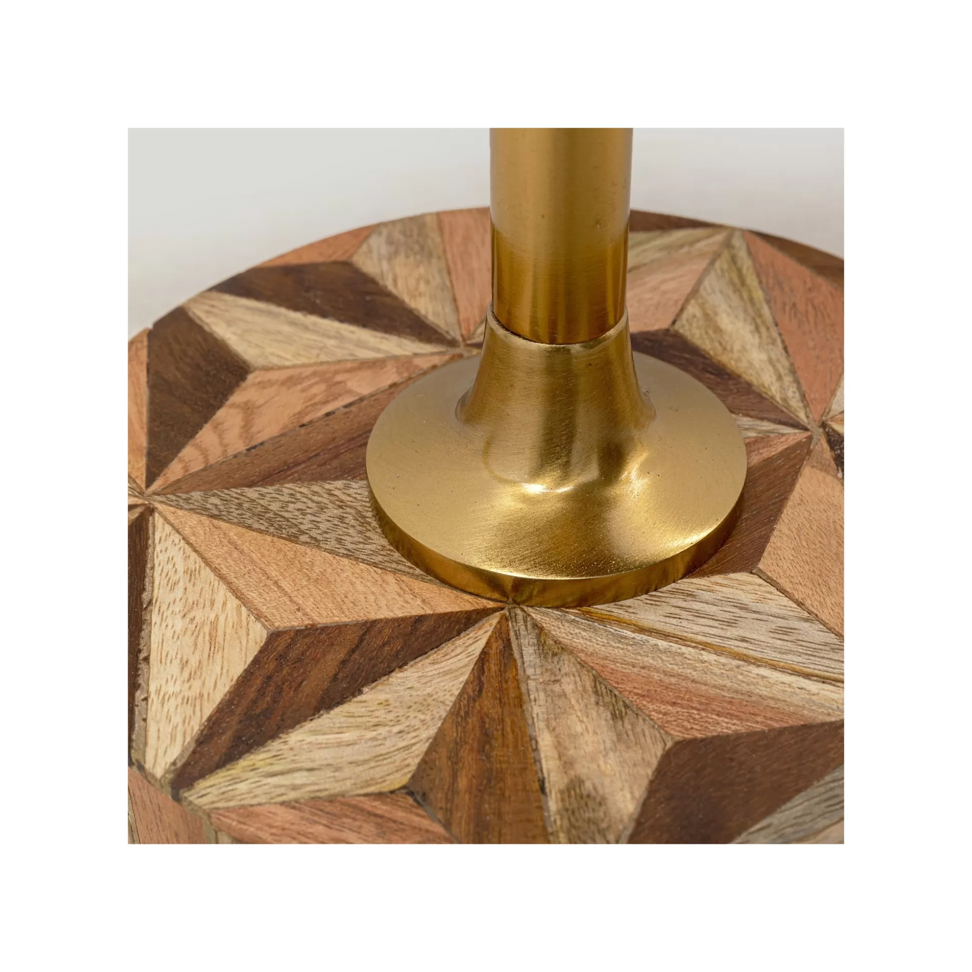 Table D'appoint Domero Geo 25cm Marron Et Dorée ^KARE Design Flash Sale