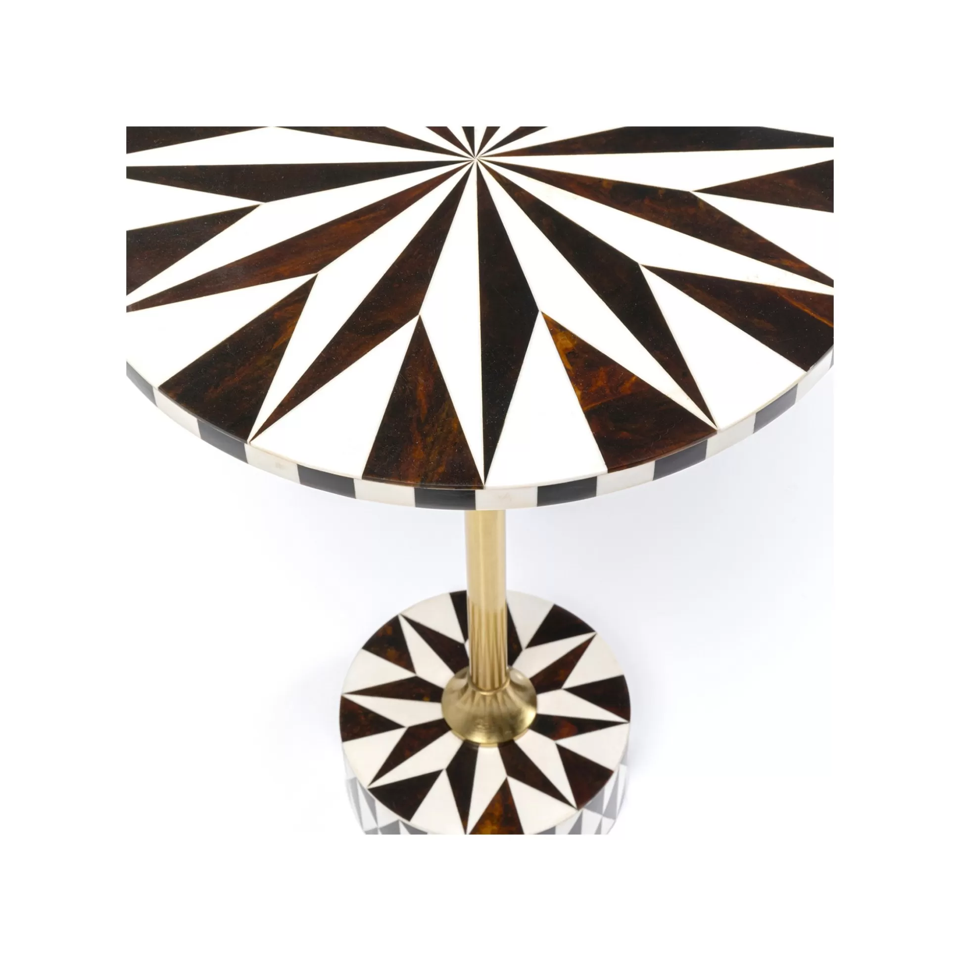 Table D'appoint Domero Star 40cm Marron Et Blanche ^KARE Design Best