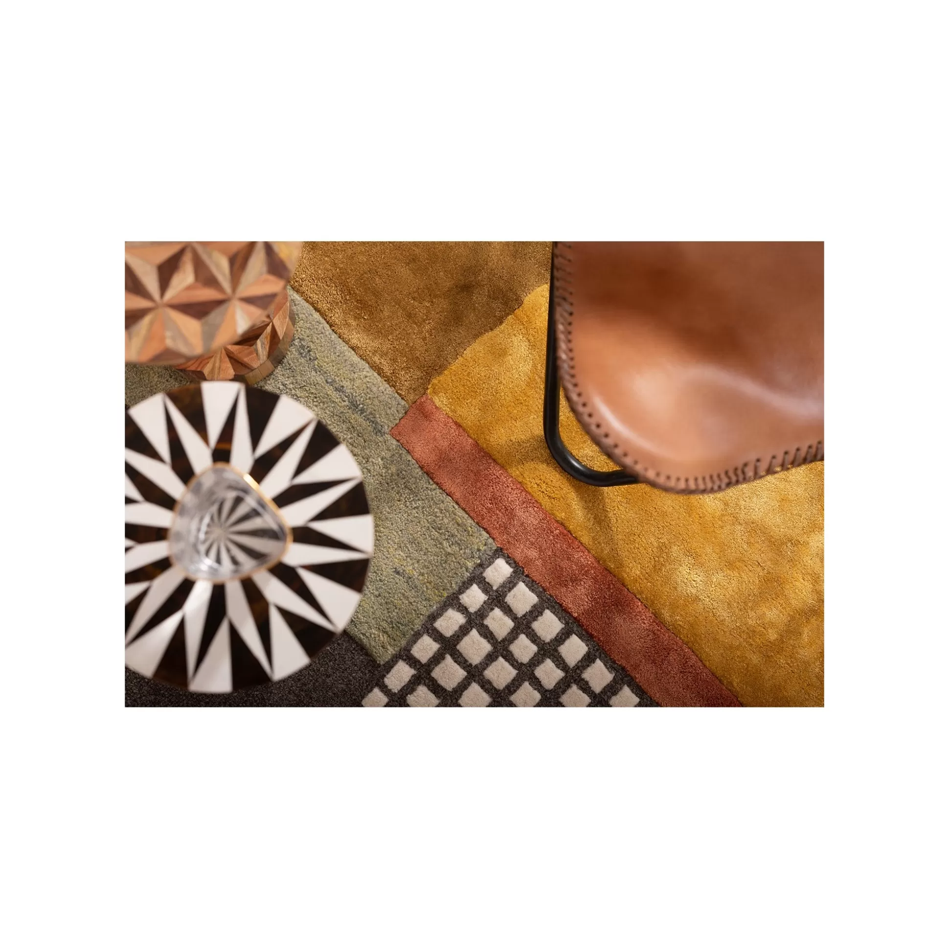 Table D'appoint Domero Star 25cm Marron Et Blanche ^KARE Design Discount