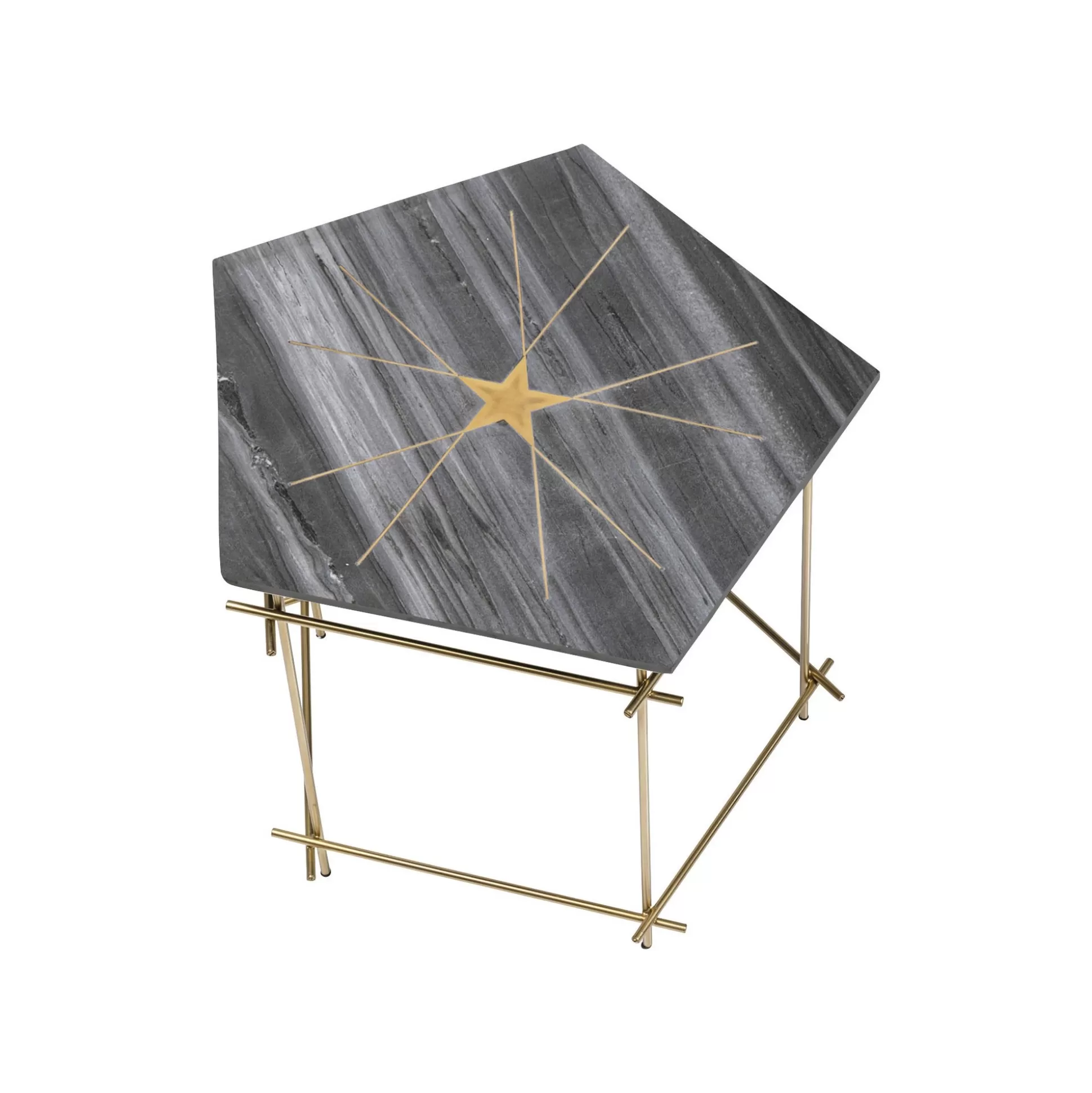 Table D'appoint Mystic Pentagon Grise 52cm ^KARE Design Cheap