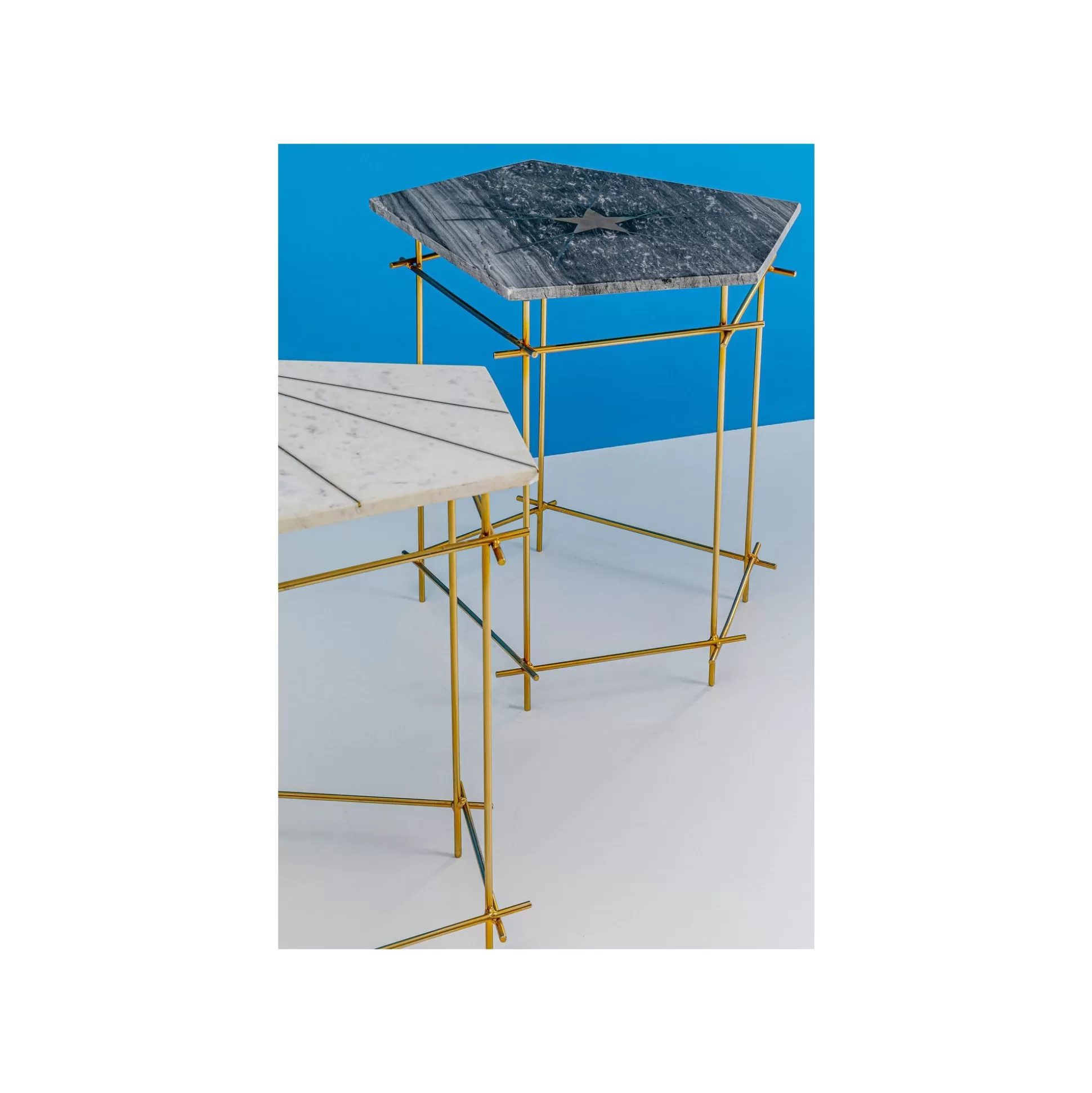 Table D'appoint Mystic Pentagon Grise 52cm ^KARE Design Cheap